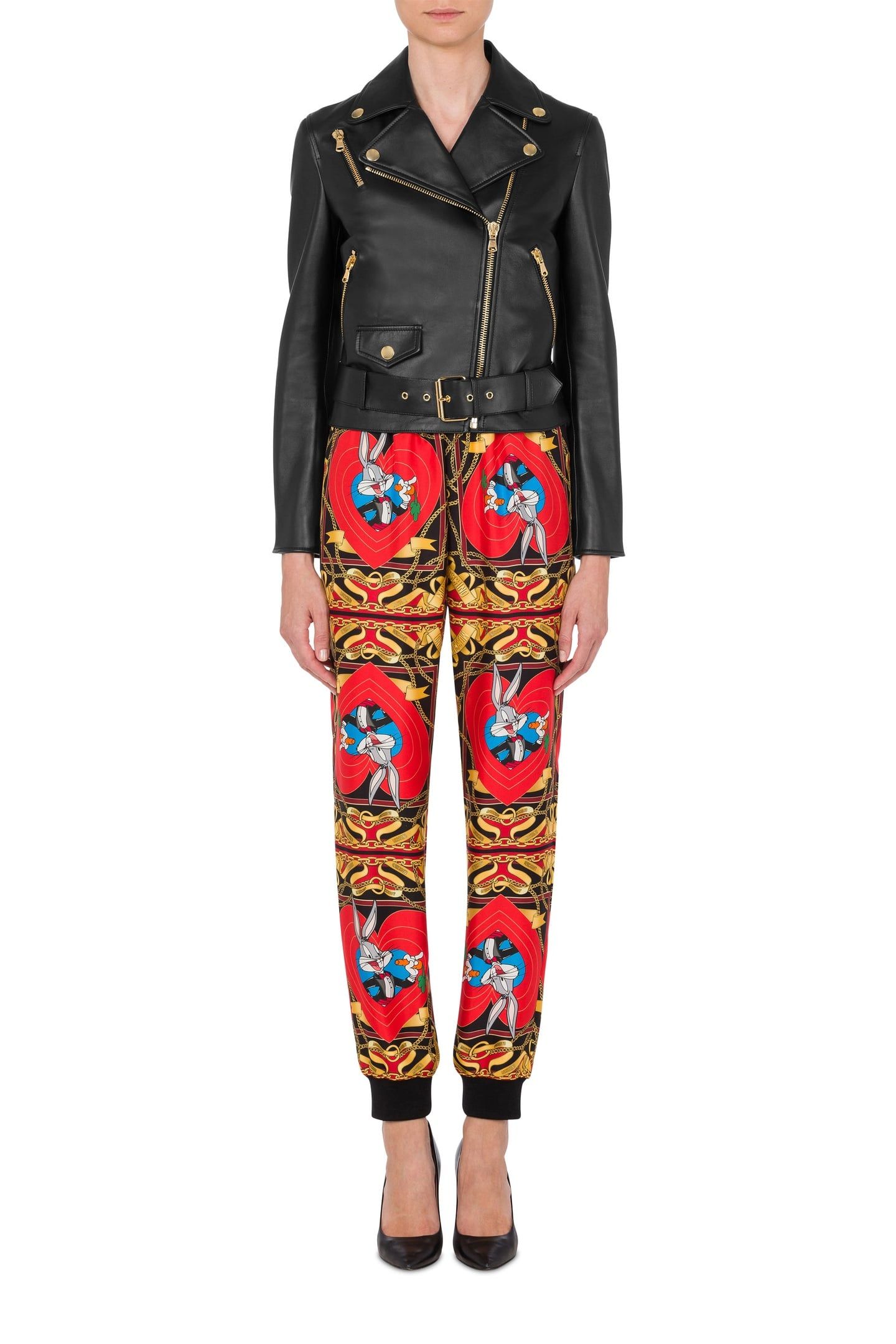 CHINESE NEW YEAR NAPPA LEATHER BIKER BLACK 1