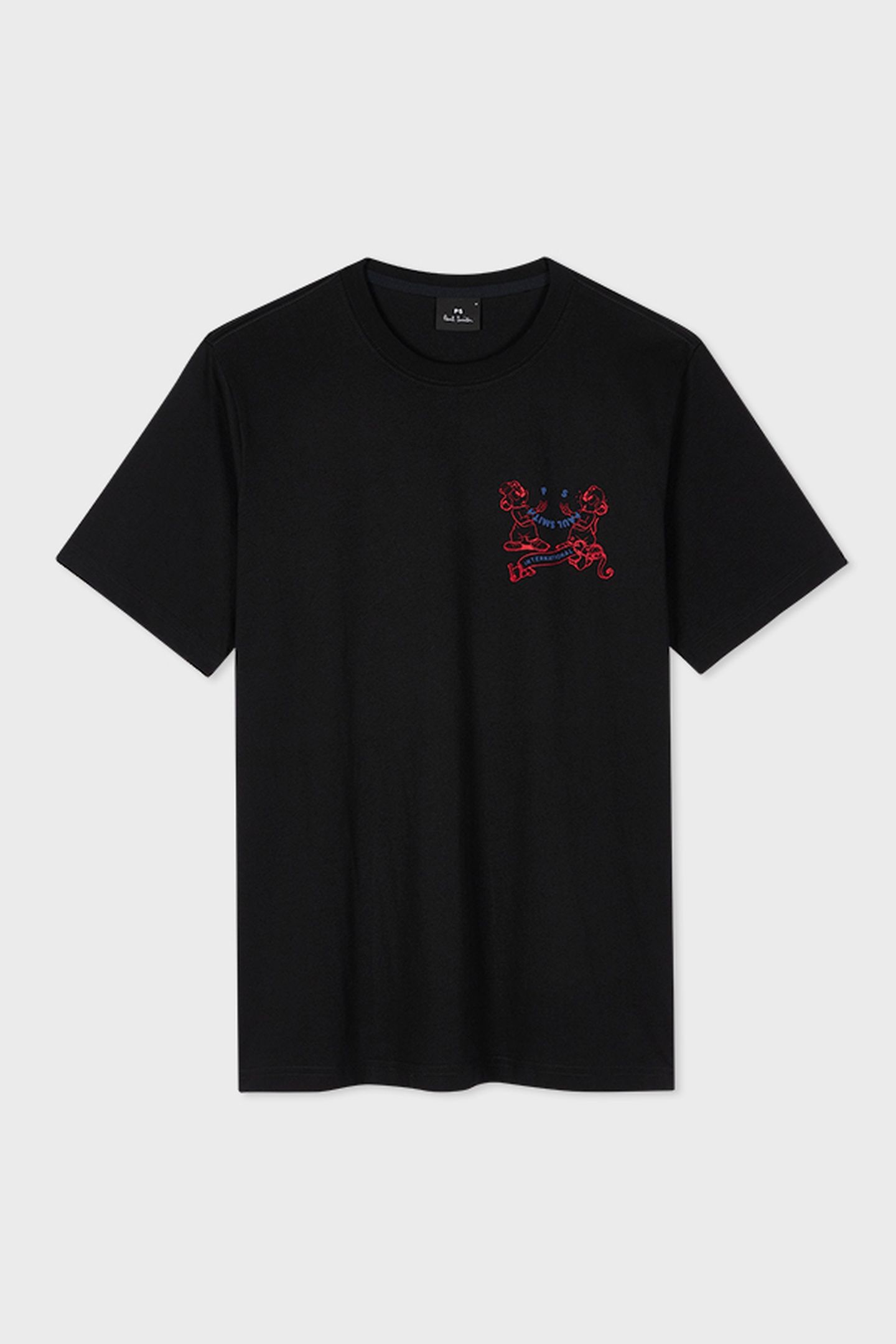 MENS REG FIT SS T SHIRT INTERNATIONAL BLACK 6