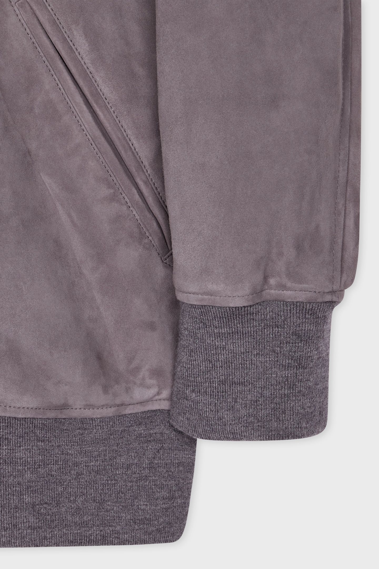 MENS REGULAR FIT SUEDE BOMBER JACKET MAUVE 6