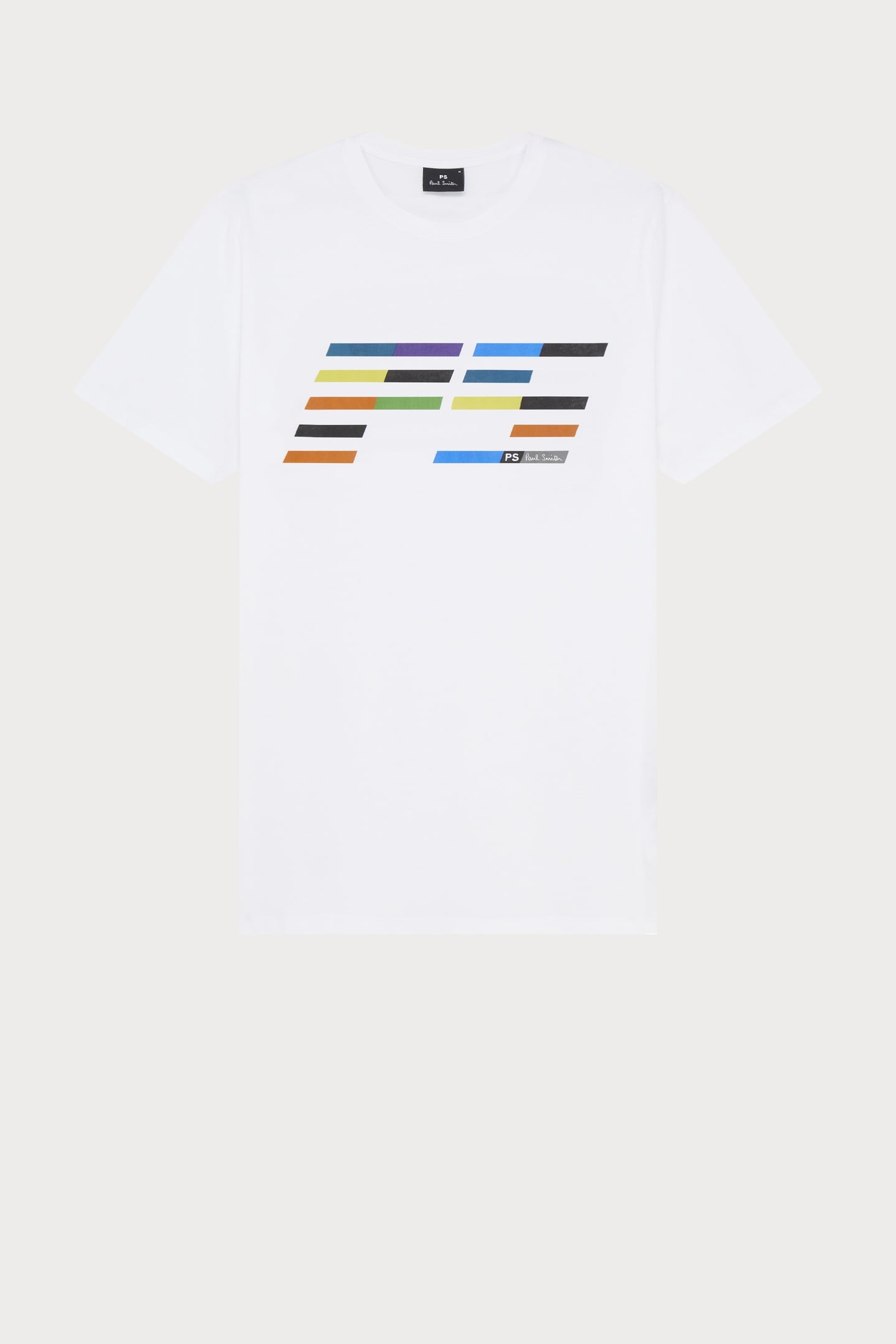 MENS REG FIT SS TSHIRT PS SLANT LOGO WHITE 2