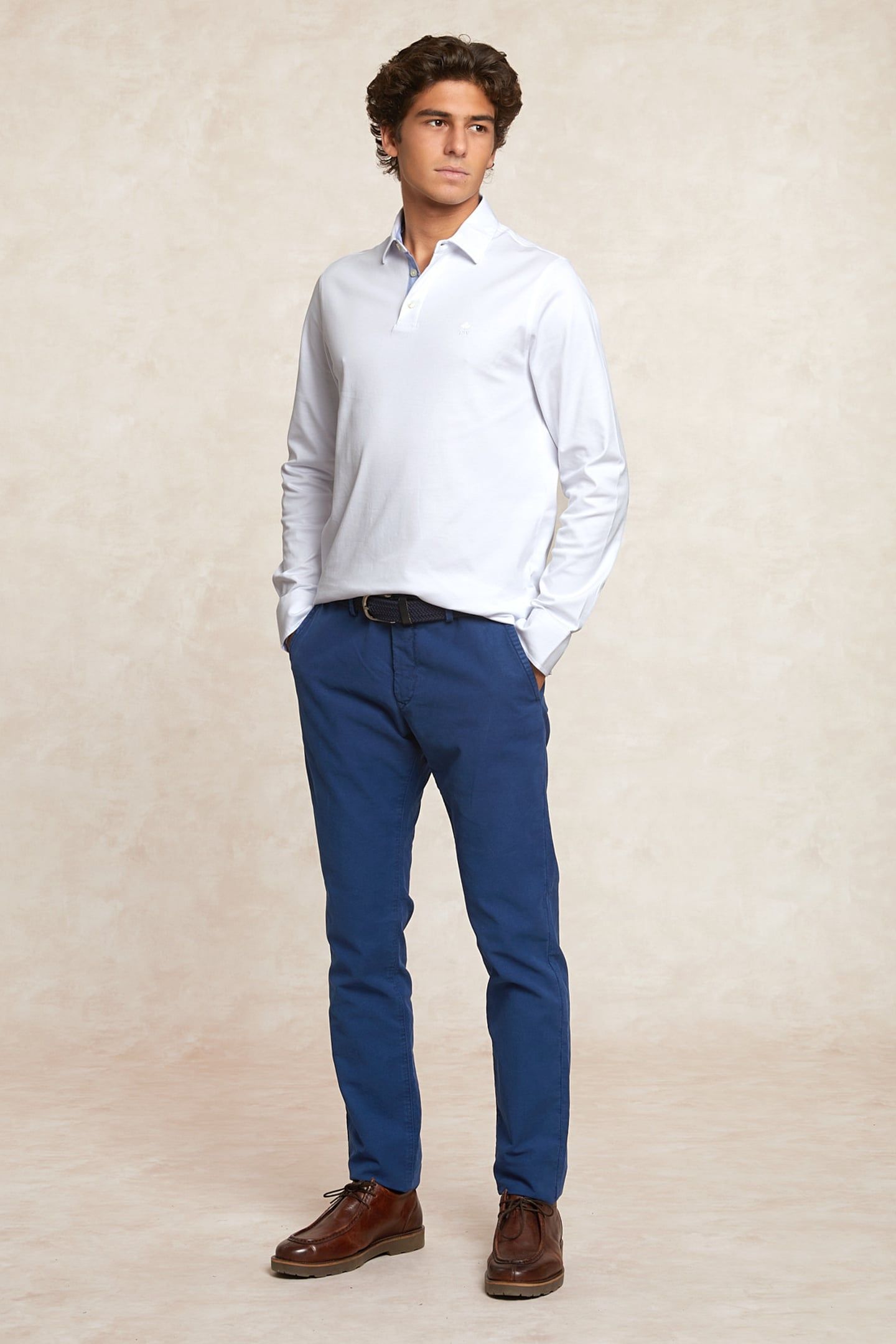 CUSTOM FIT INTERLOCK POLO WHITE 1