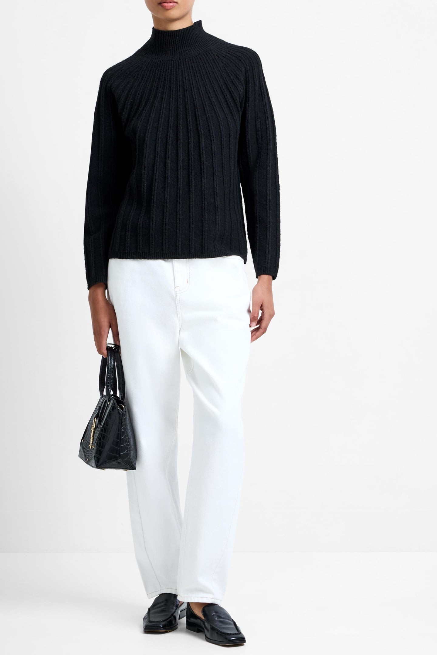 KEZIA RECYCLED MOCK RIB JUMPER BLACK 1