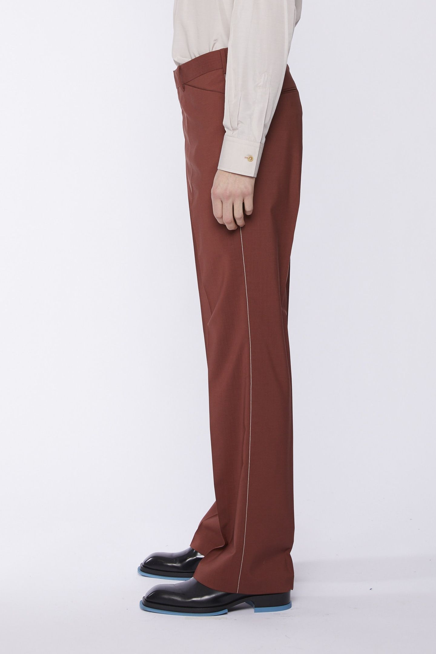 GENTS TROUSER BRICK RED 4