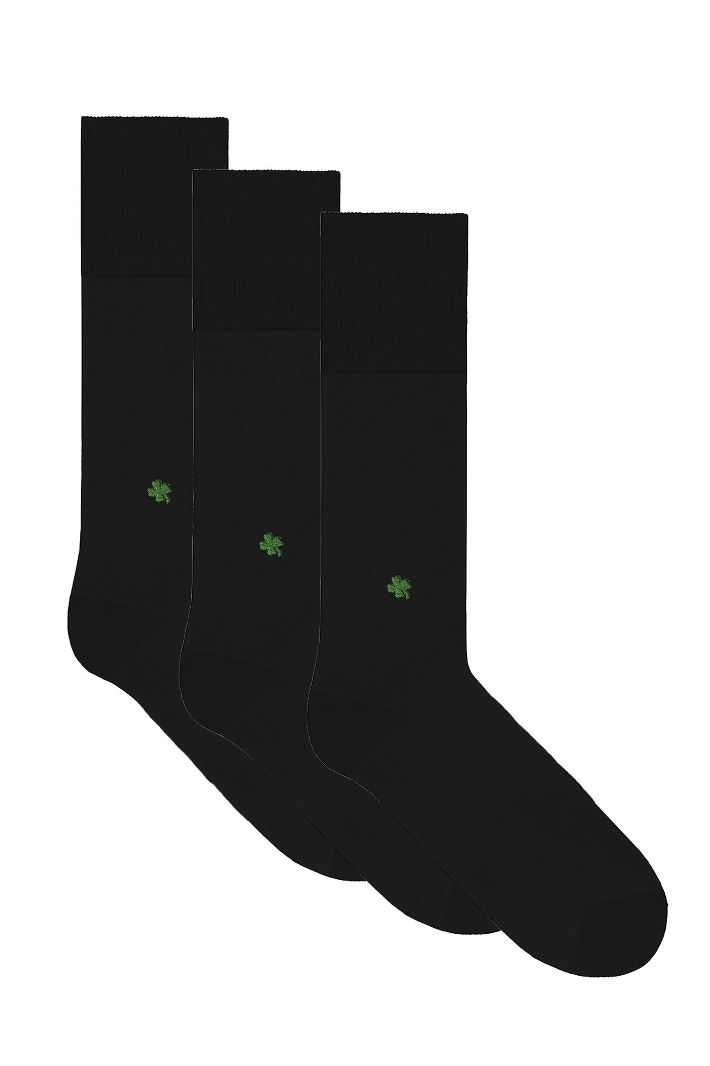 A-DAM 3-PACK DRESS SOCKS BLACK LUCKY BLACK 1