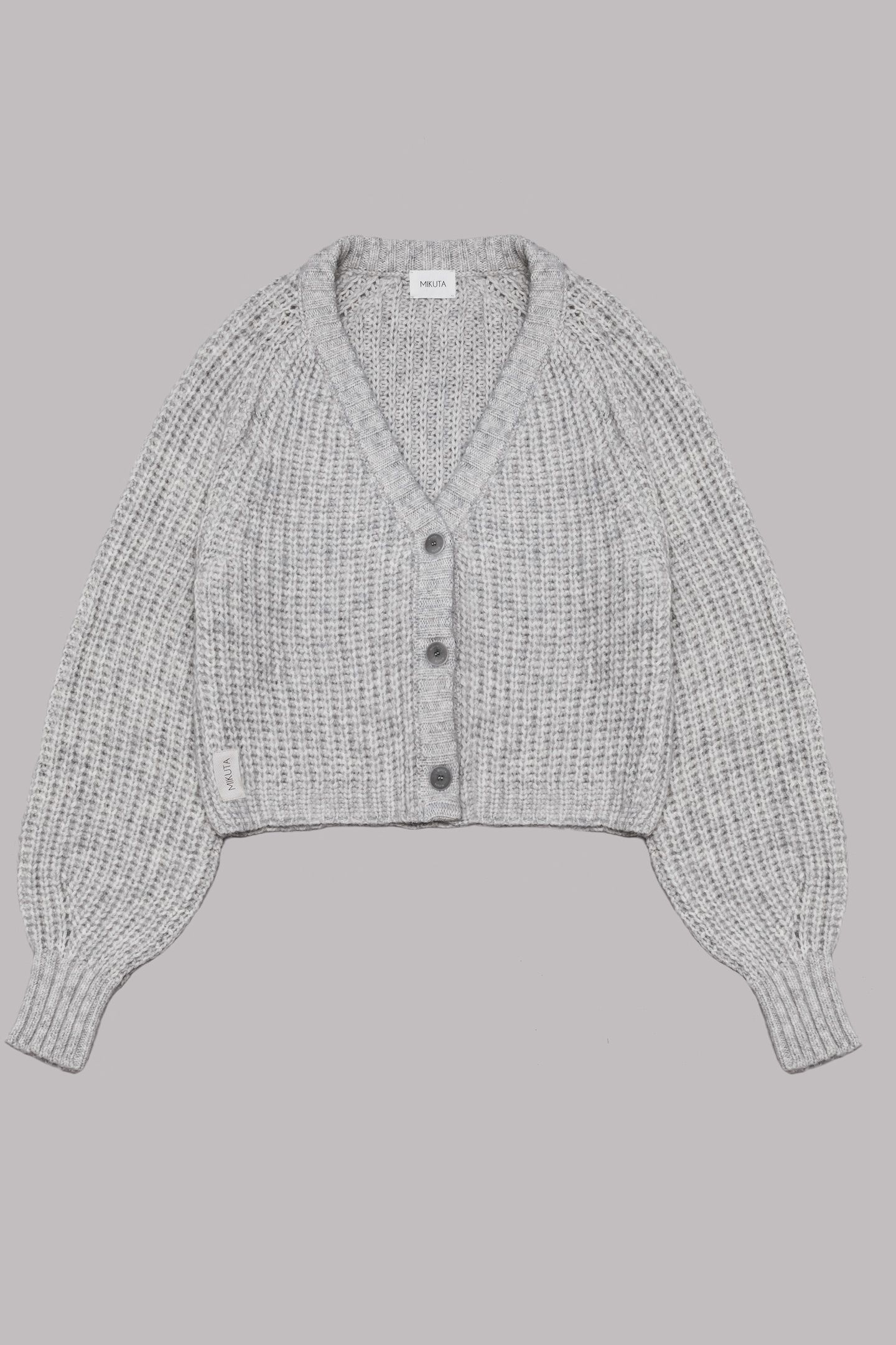 THE LIGHT SHORT KNITTED CARDIGAN WHITE 3