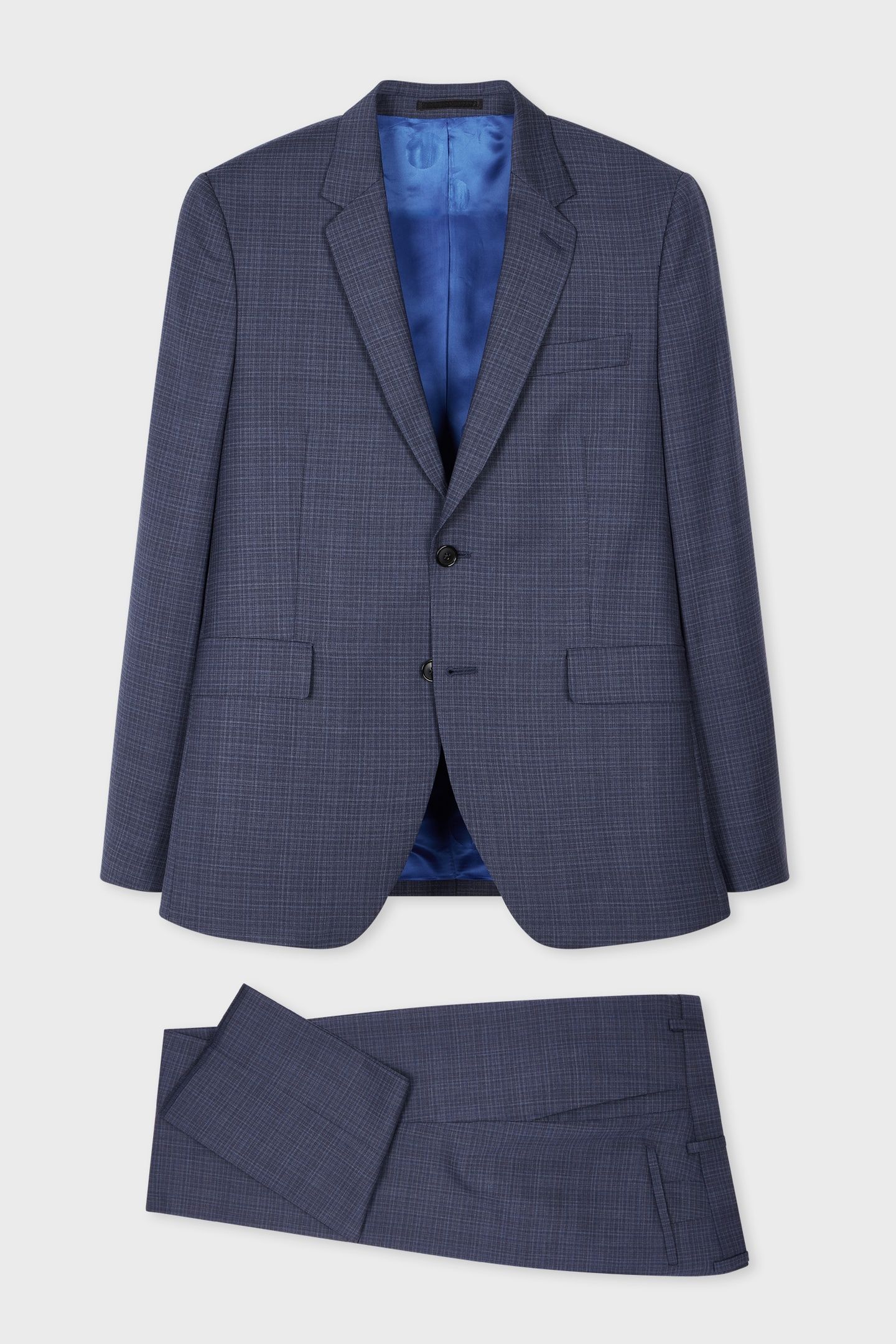 MENS SLIM FIT 2 BUTTON SUIT GREYISH BLUE 2