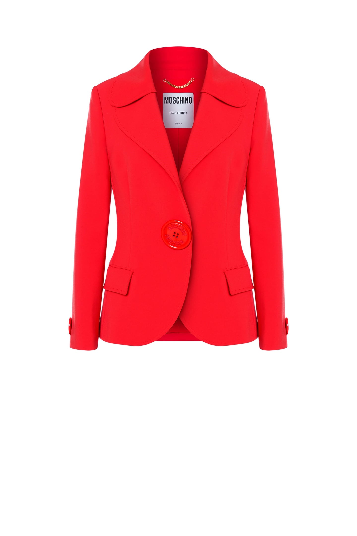 MOSCHINO BUTTON CRÊPE JACKET RED 3