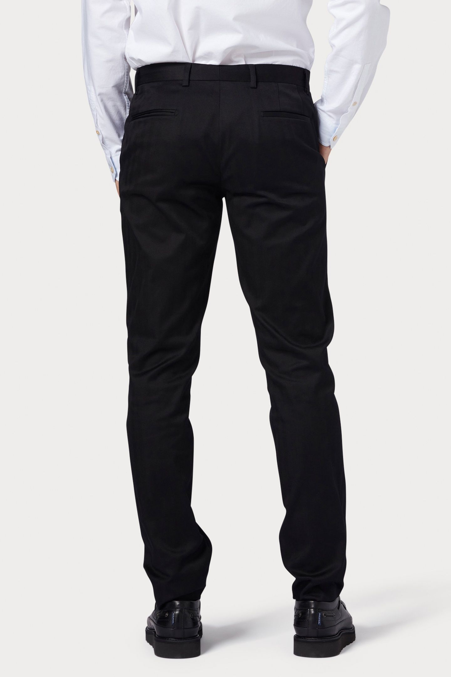 MENS MID FIT STITCHED CHINO BLACK 4