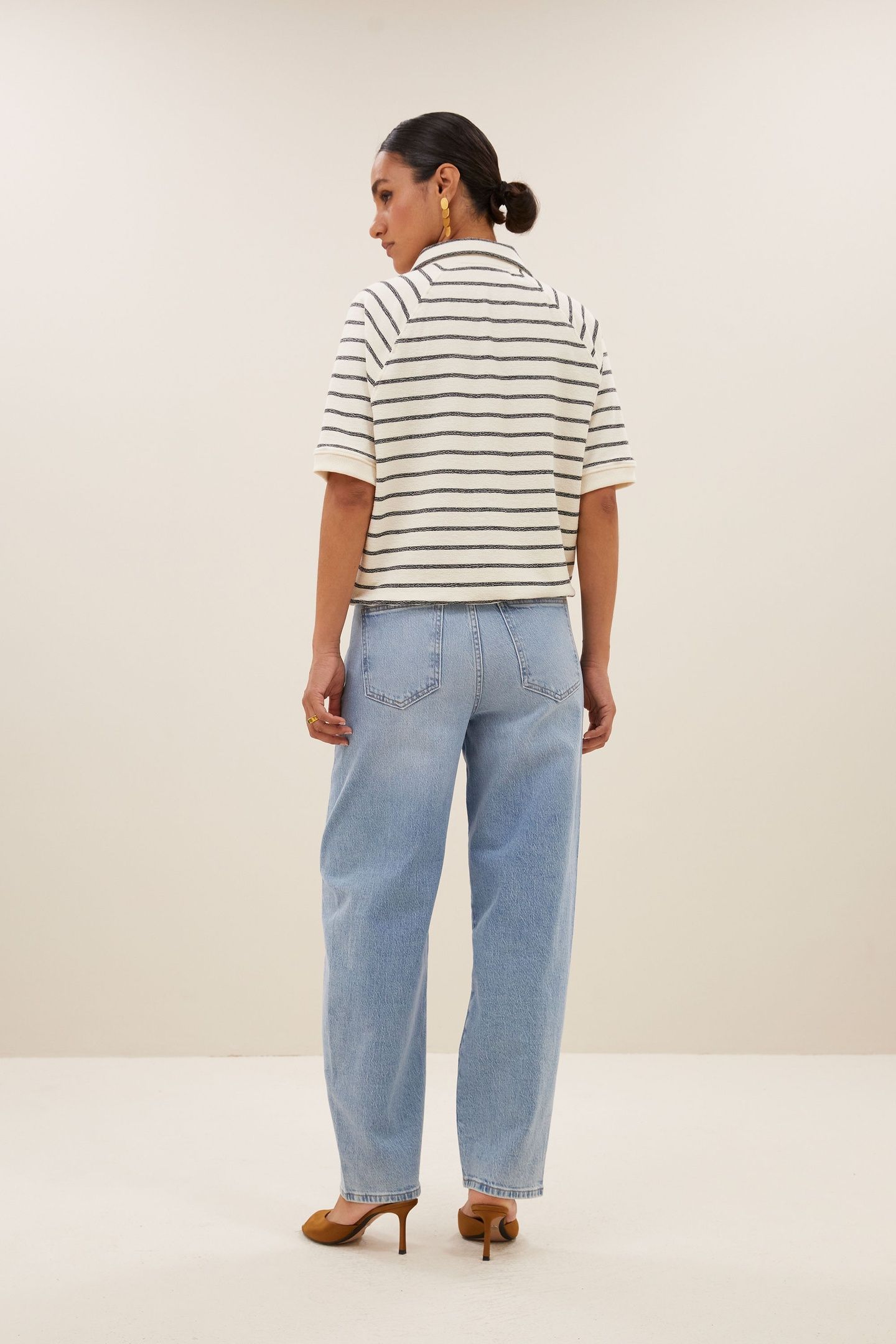 HARPER BRETON STRIPE TOP BLACK BRETON STRIPE 4