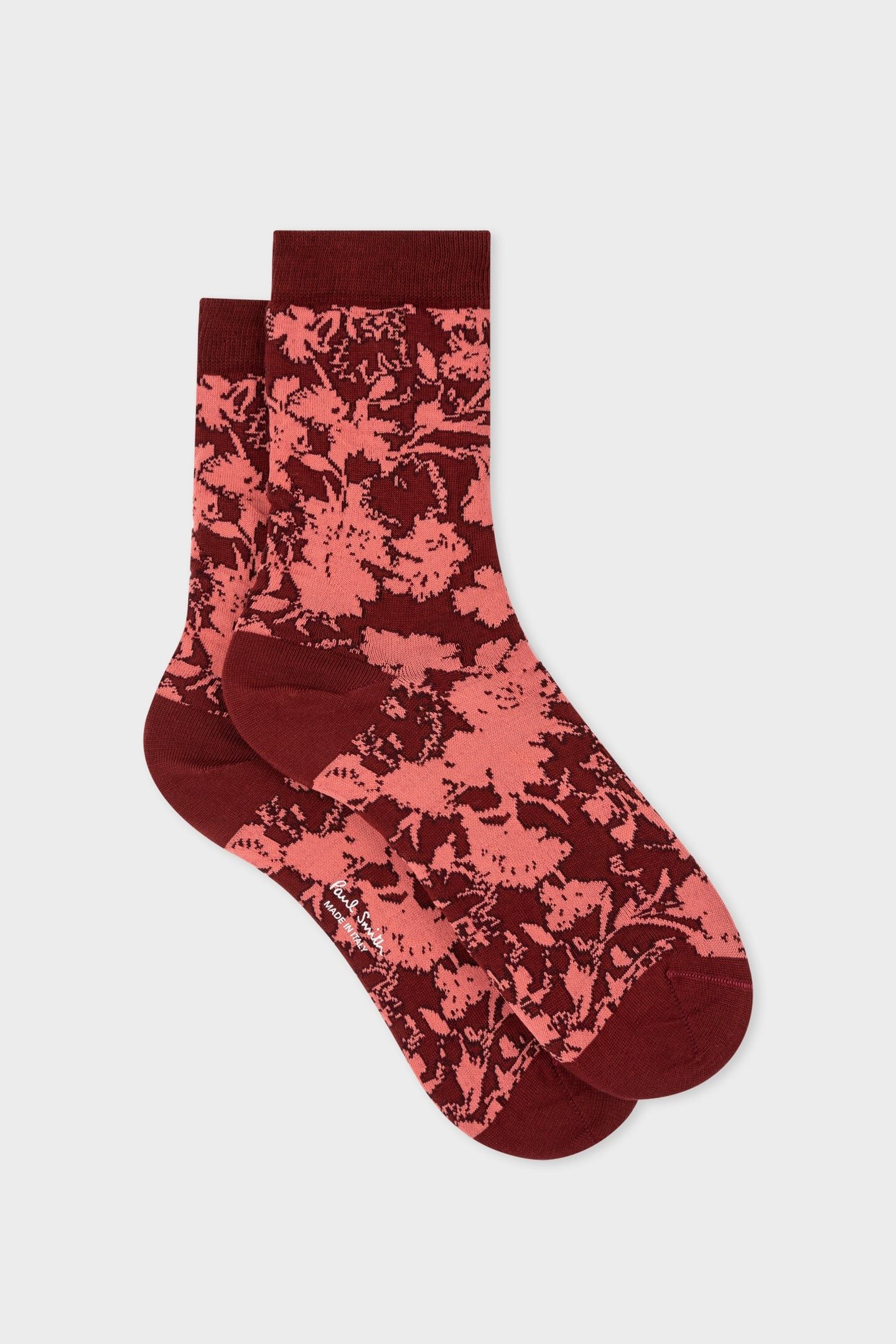 WOMEN SOCK RAVE FLORAL BURGUNDY/ BORDE 4