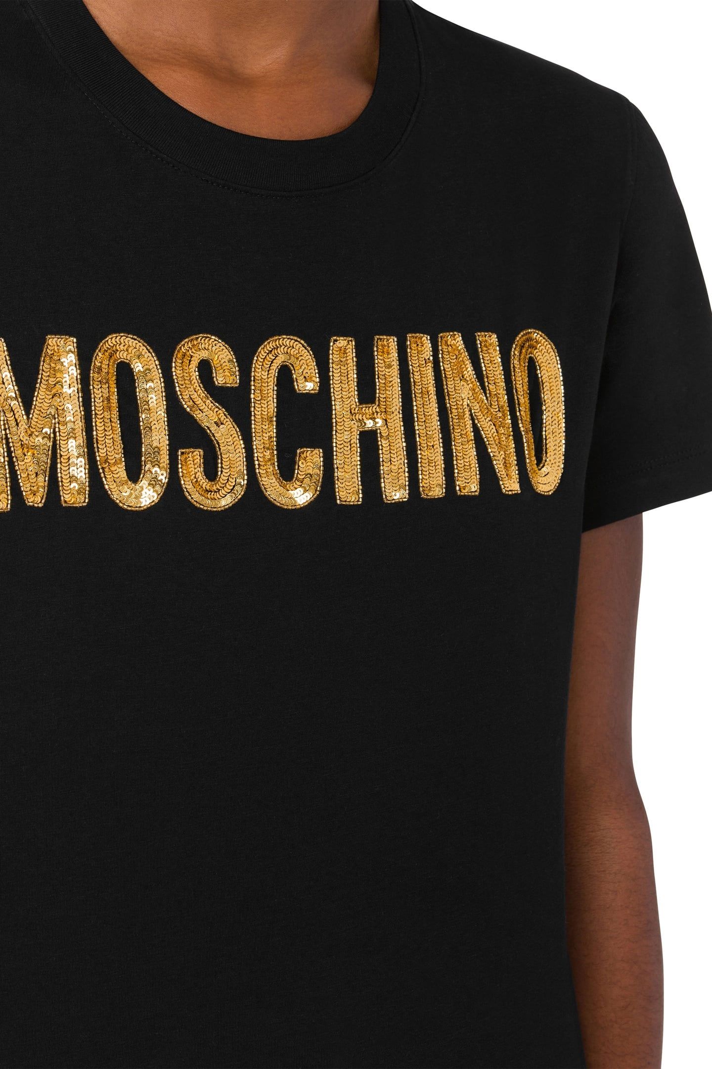 ORGANIC JERSEY T-SHIRT EMBELLISHED LOGO BLACK 4