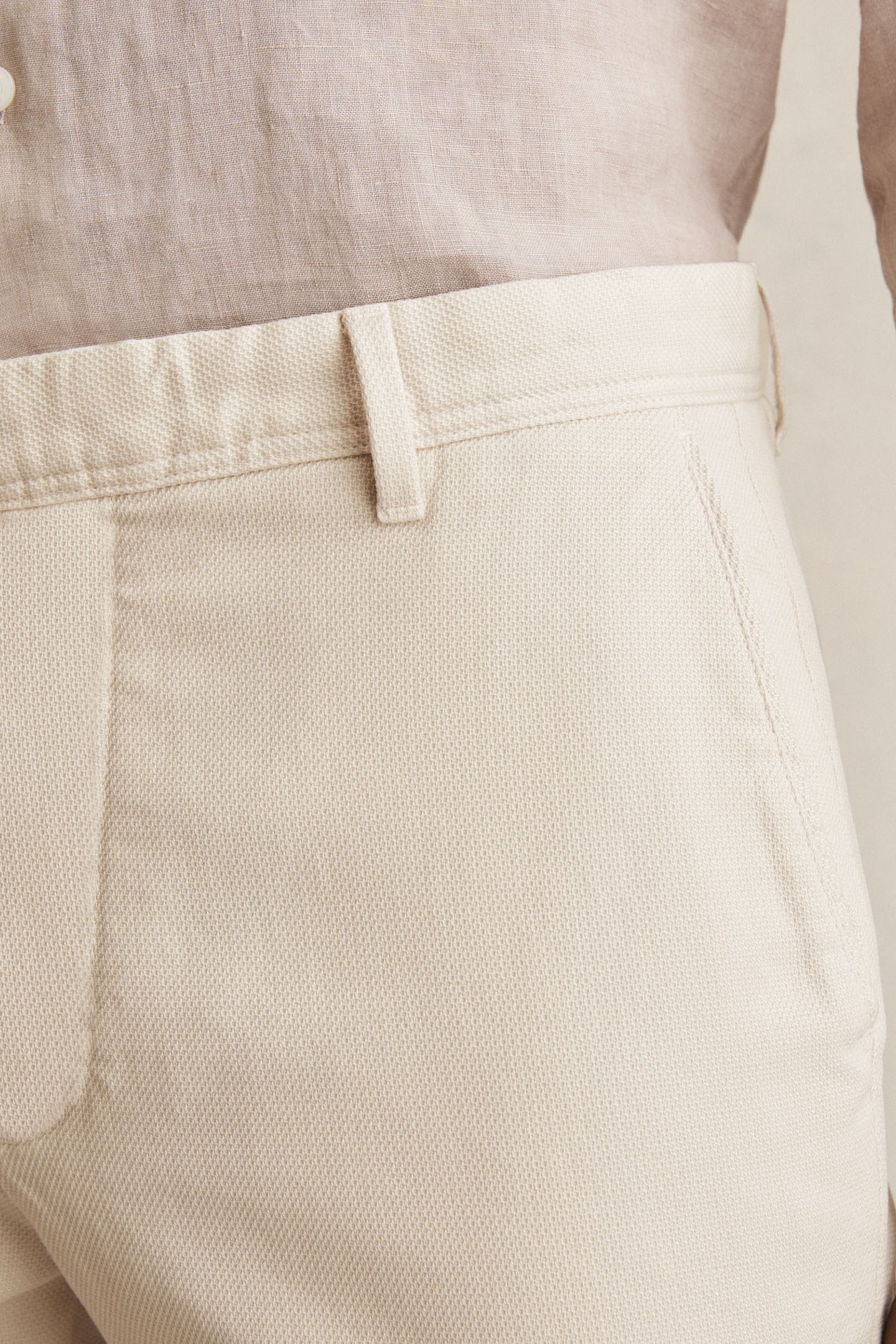 PIQUE CHINO TROUSER OFF WHITE 7