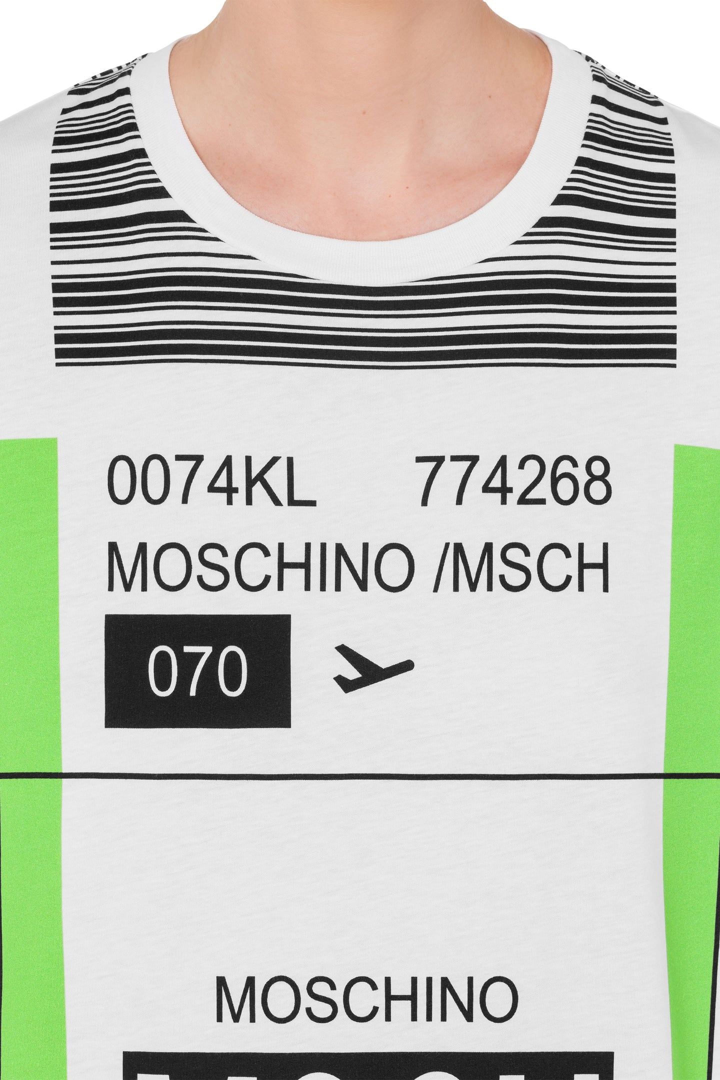 T-SHIRT MOSCHINO AIRPORT TAG WHITE 4