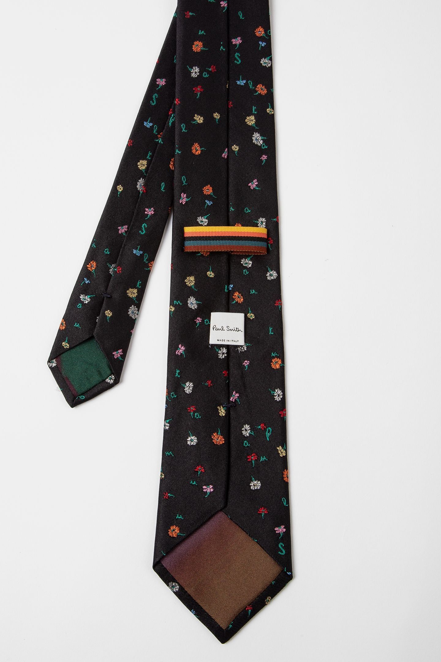 MEN TIE FLOWER LETTERS BLACK 4
