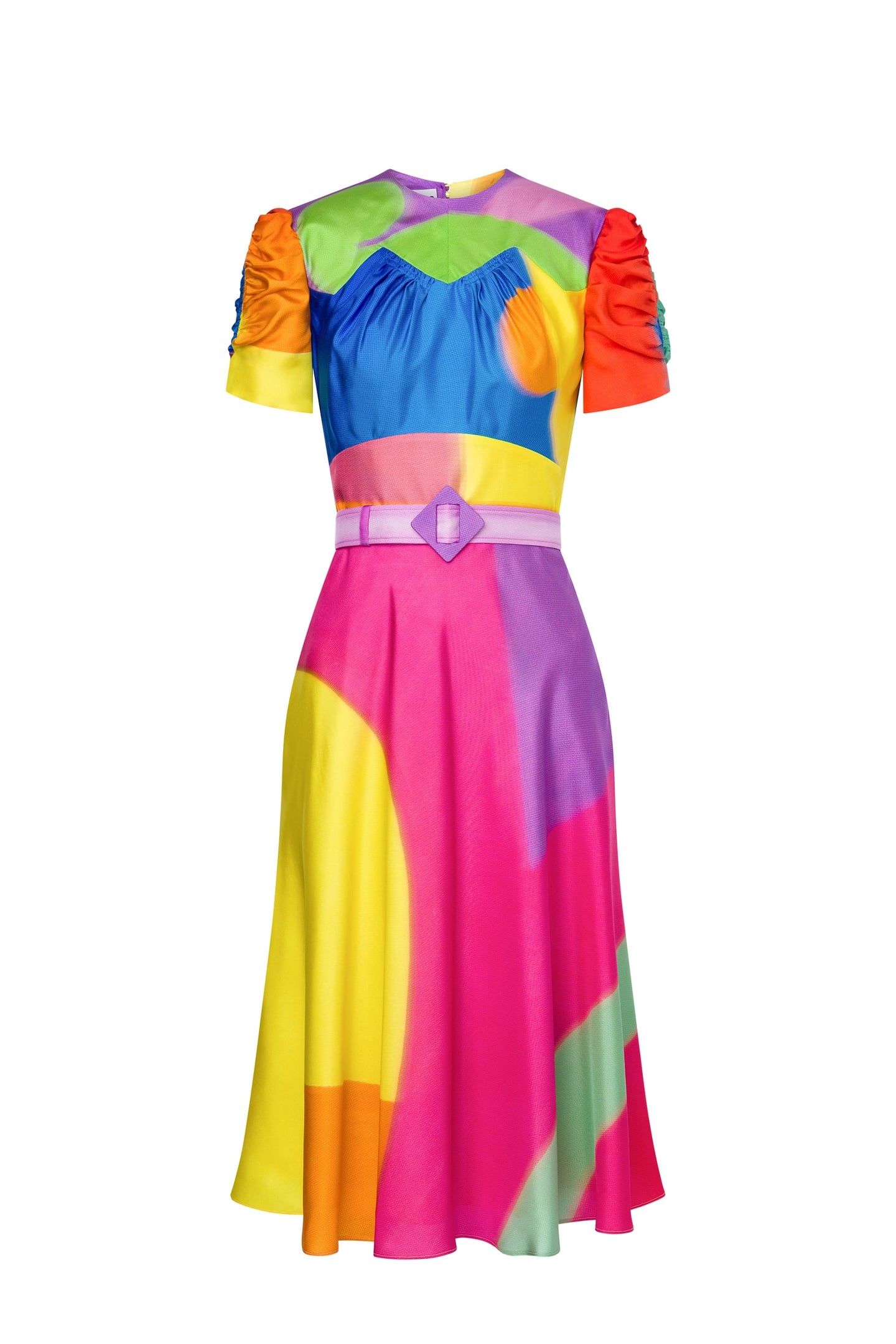 PROJECTION PRINT TWILL DRESS MULTICOLOR 3