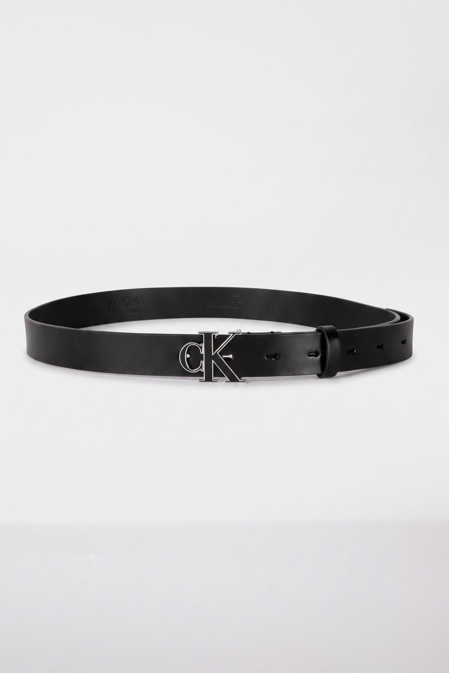 ROUND BUCKLE 30MM BELT BLACK/ANTIQUE NICKEL 1