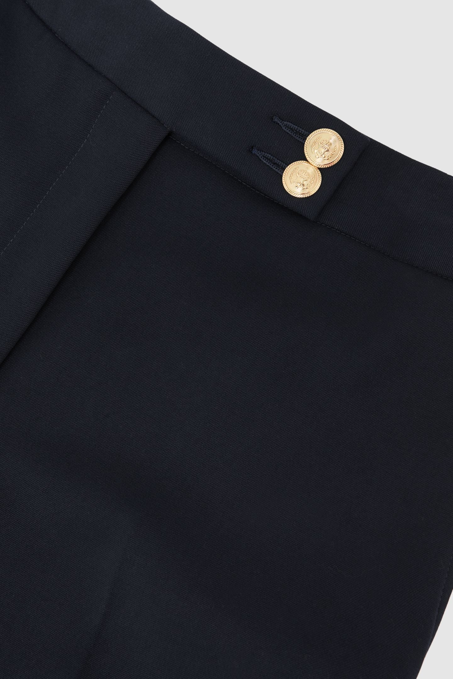 TAPER BUTTON DETAIL TROUSER NAVY 5