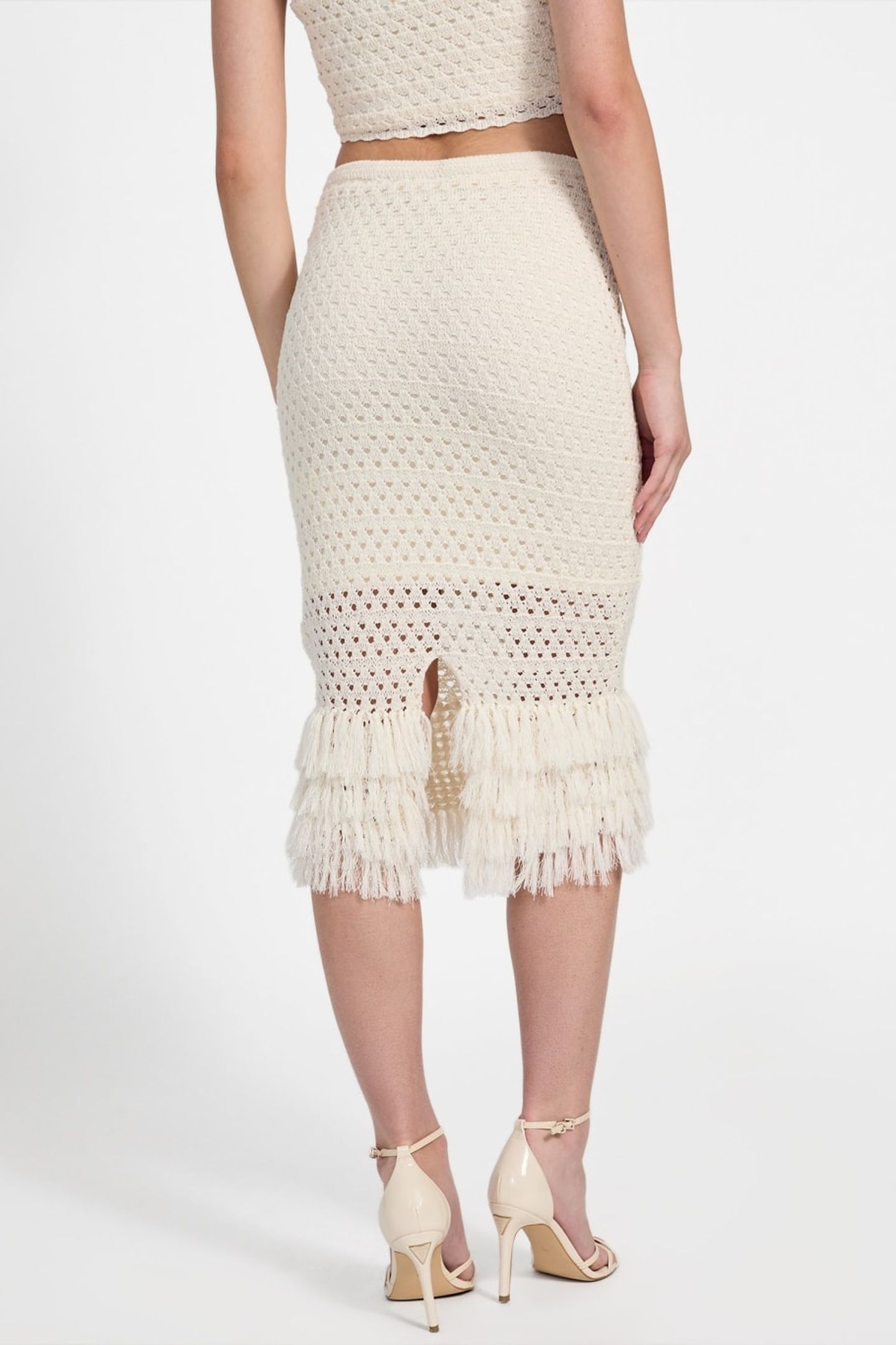 LUCA FRINGED HEM MID DOVE WHITE 5