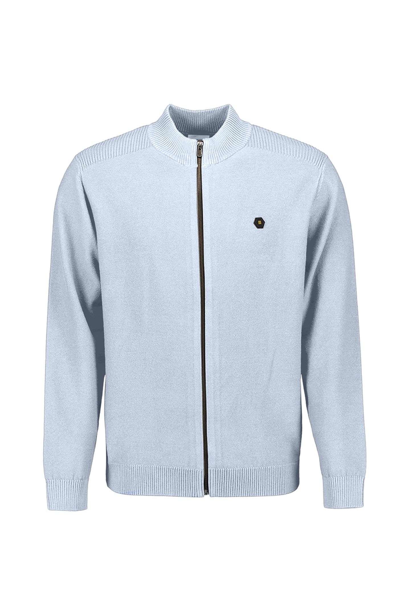 PULLOVER FULL ZIP SHOULDER DETAIL DUSTY BLUE 1