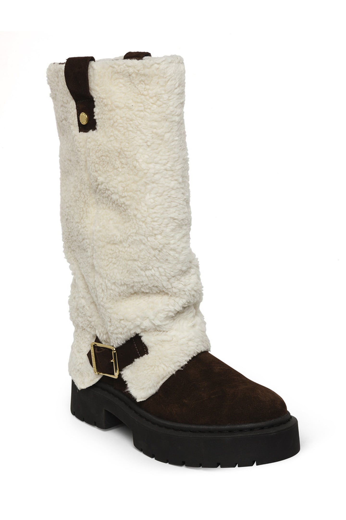 GODIVA BOOTS BEIGE/DARK BROWN 2