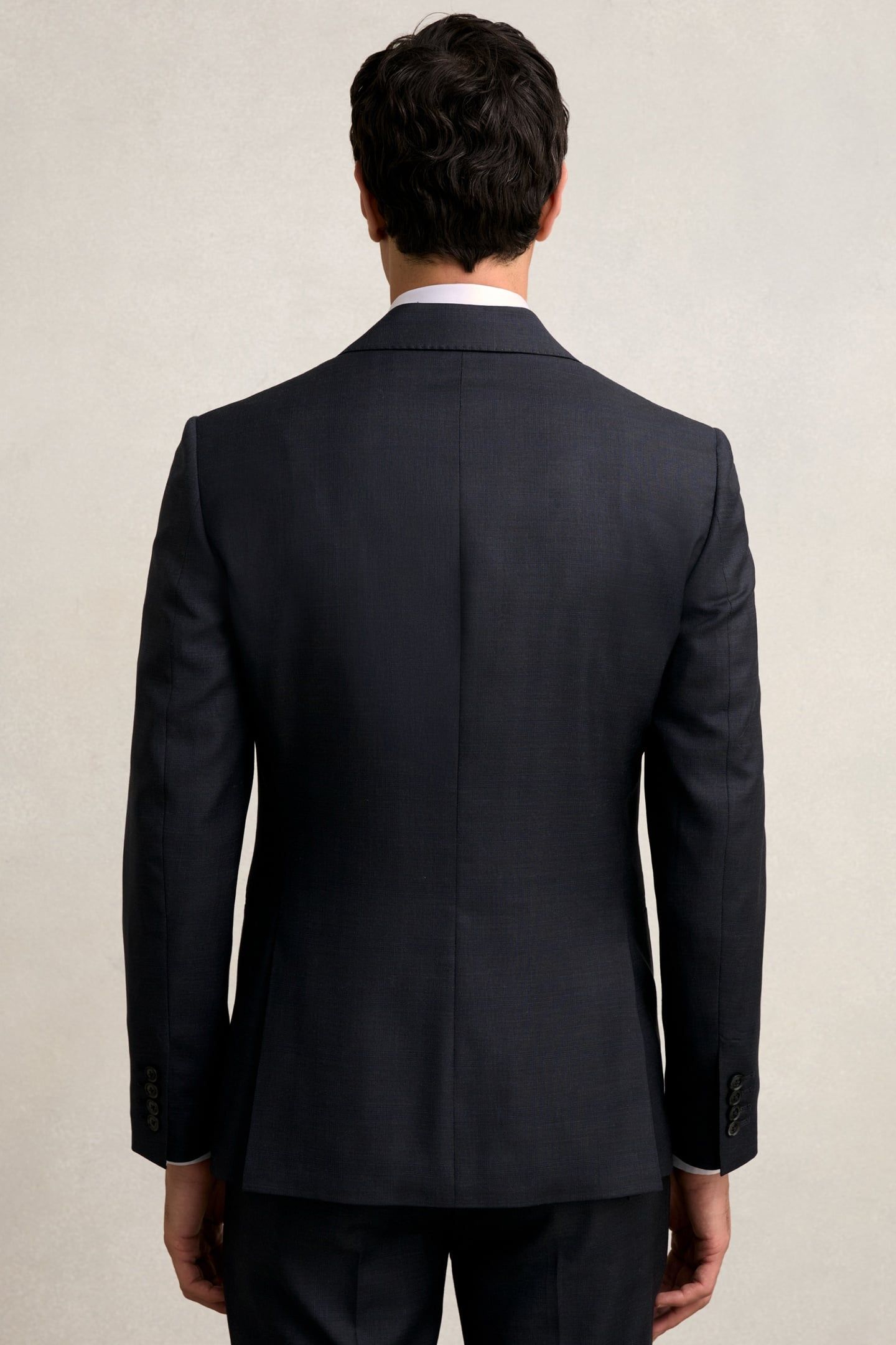 SB 2B NOTCH PRINCE OF WALES CHECK BLAZER NAVY 3