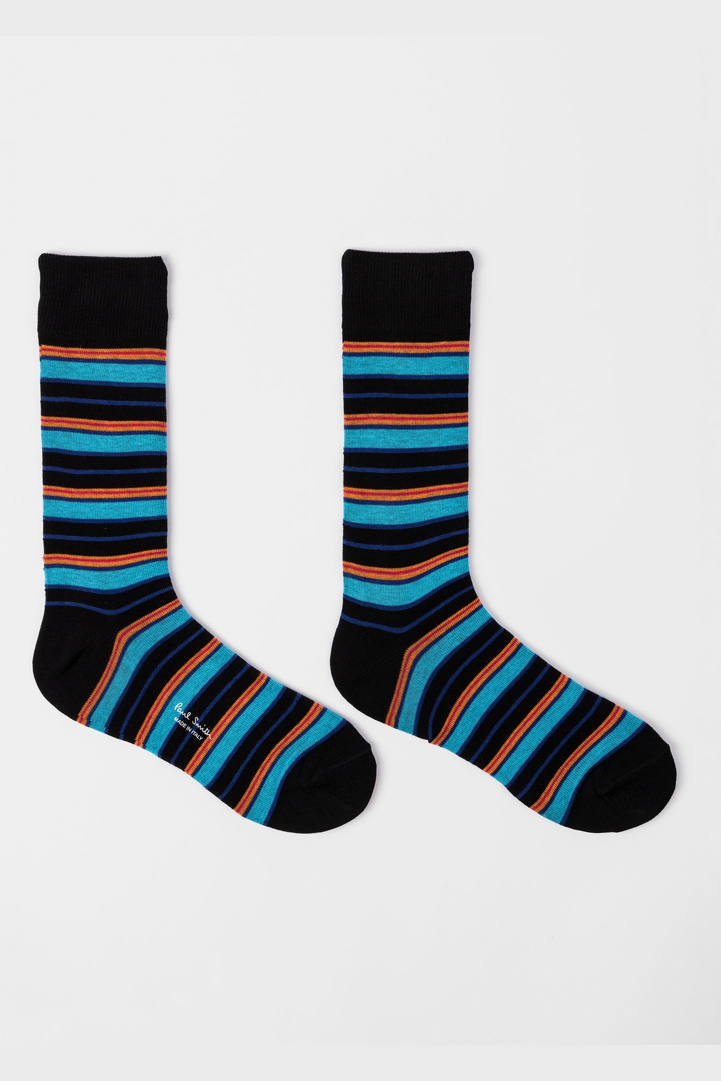 MEN SOCK EMILIO STRIPE BLACK 2