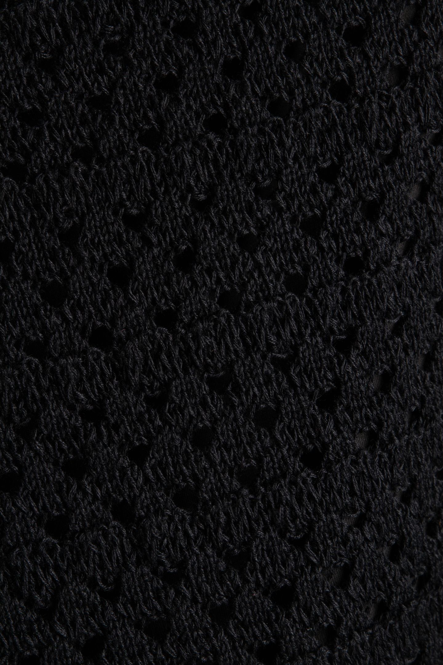 LUCA FRINGED HEM MID JET BLACK A996 4