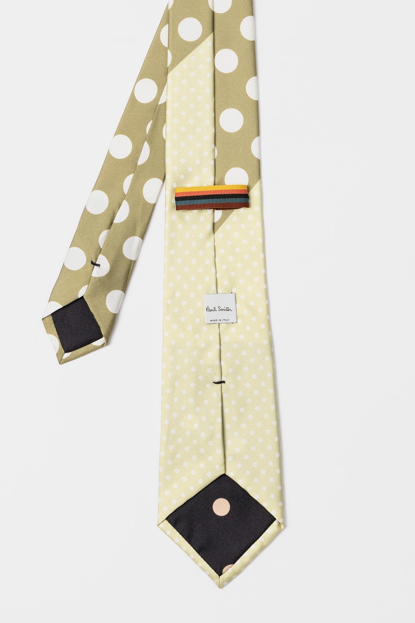 MEN TIE POLKA LEMON YELLOW 2