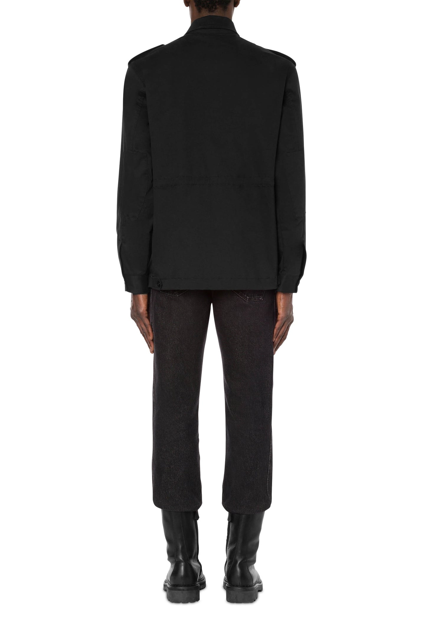 MOSCHINO VARSITY MATTE SATIN JACKET BLACK 2