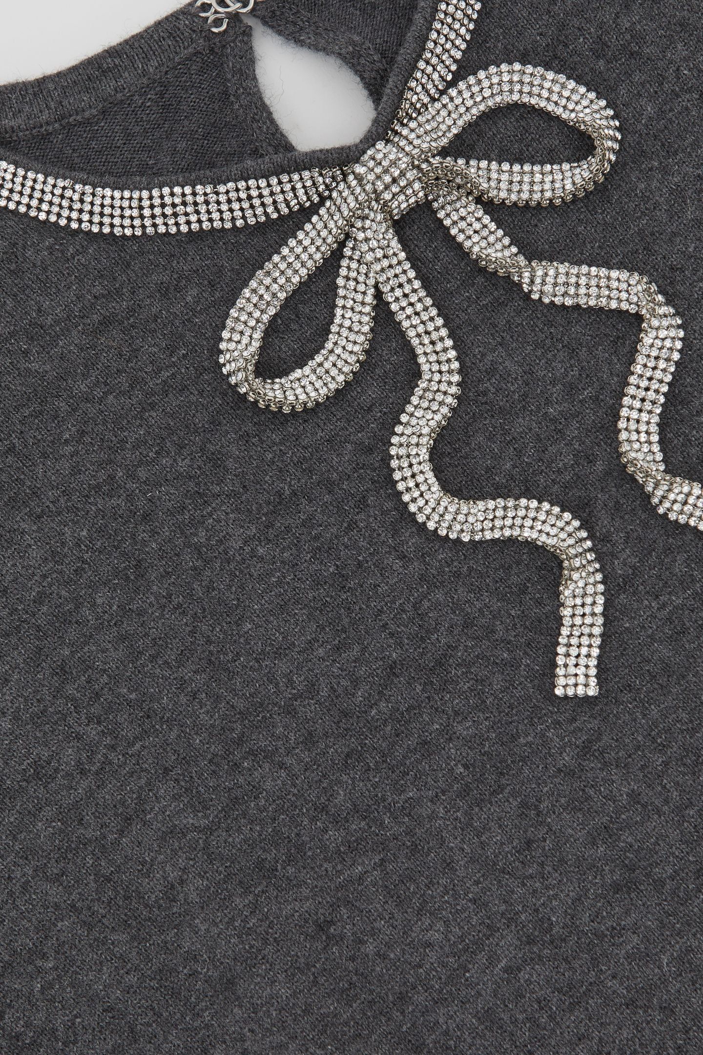 CHAIN DETAIL KNITTED MINI DRESS GREY 6
