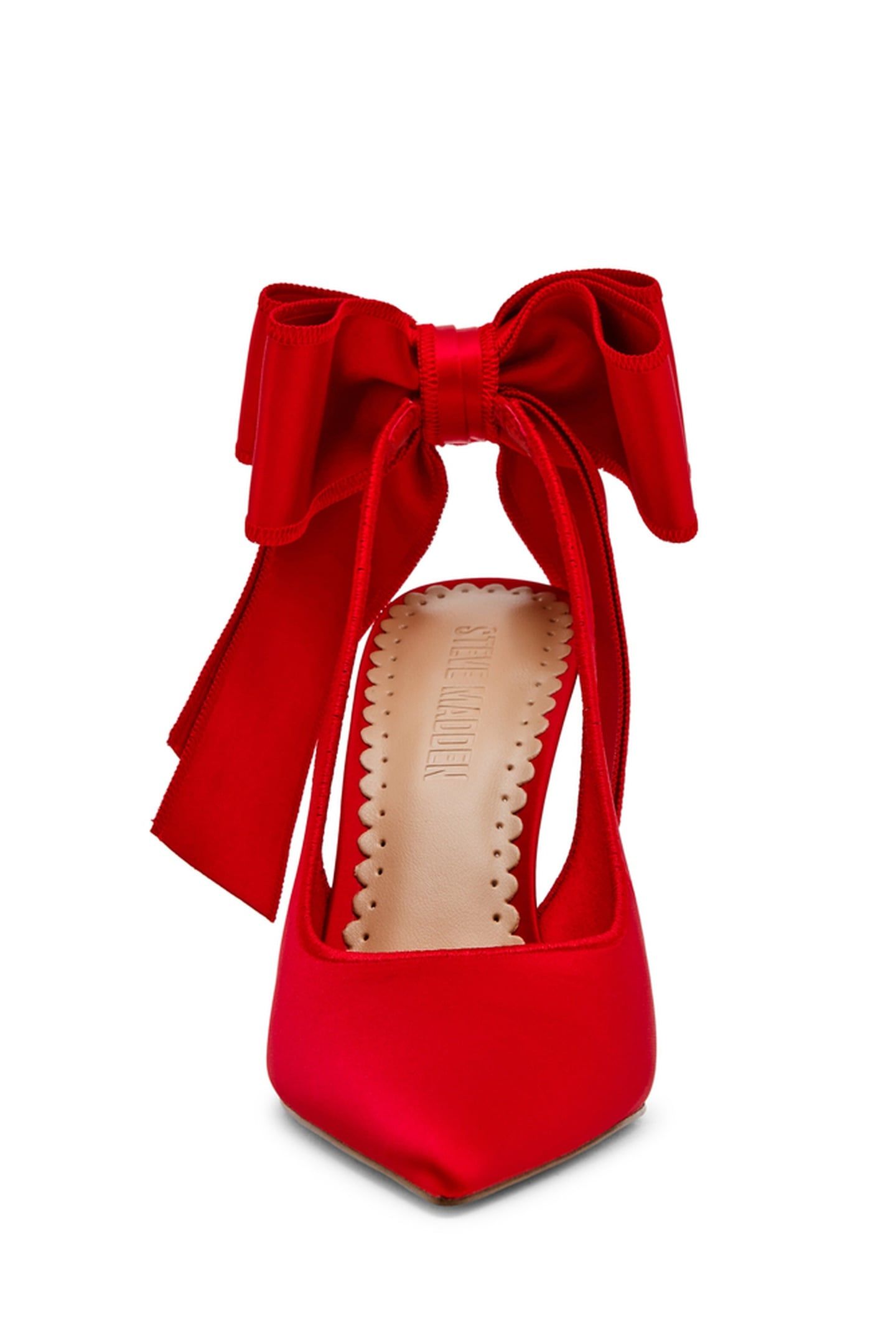 TEACUP PUMPS RED SATIN 6