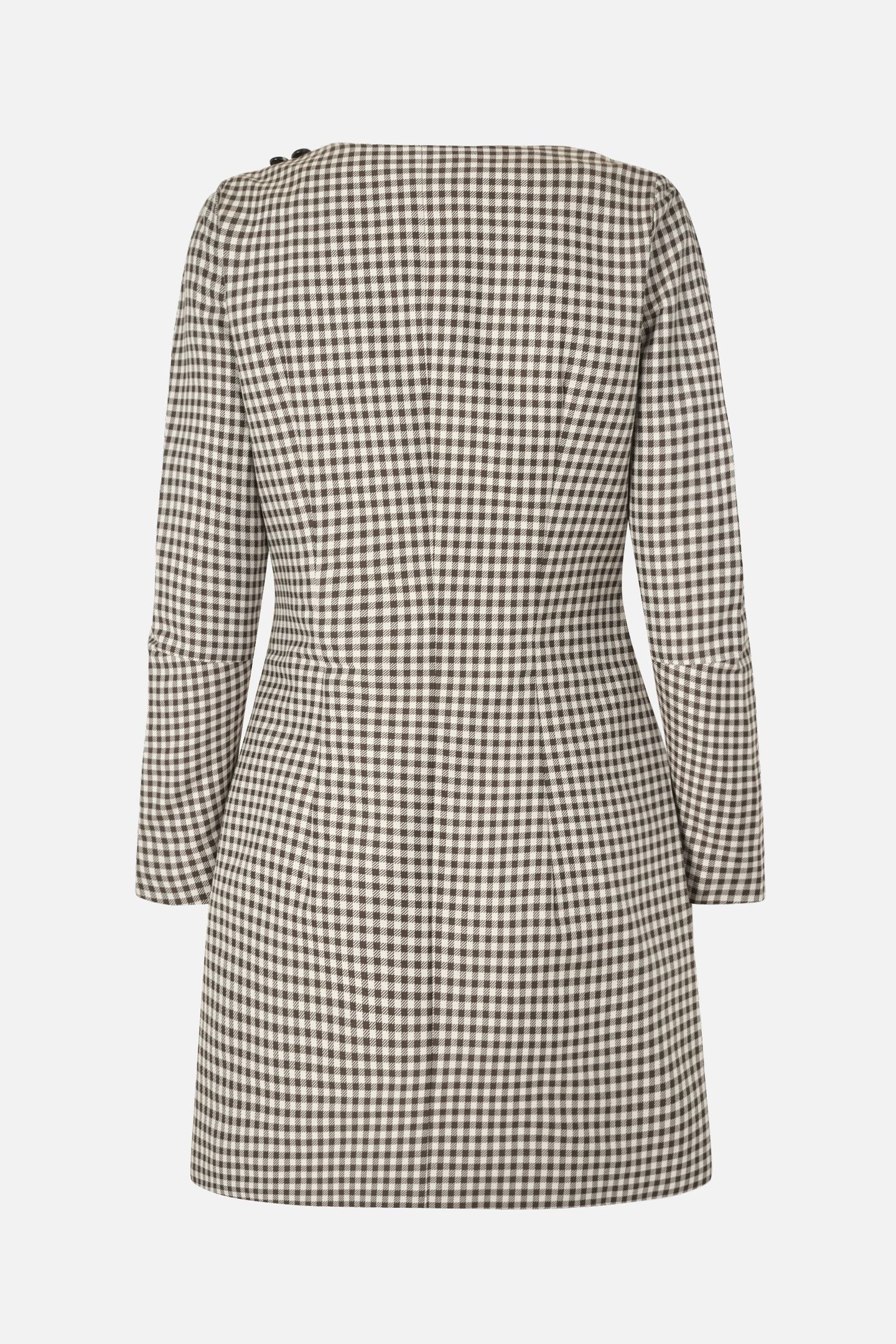 AMELIE DRESS CAMEL BAUM CHECK 4