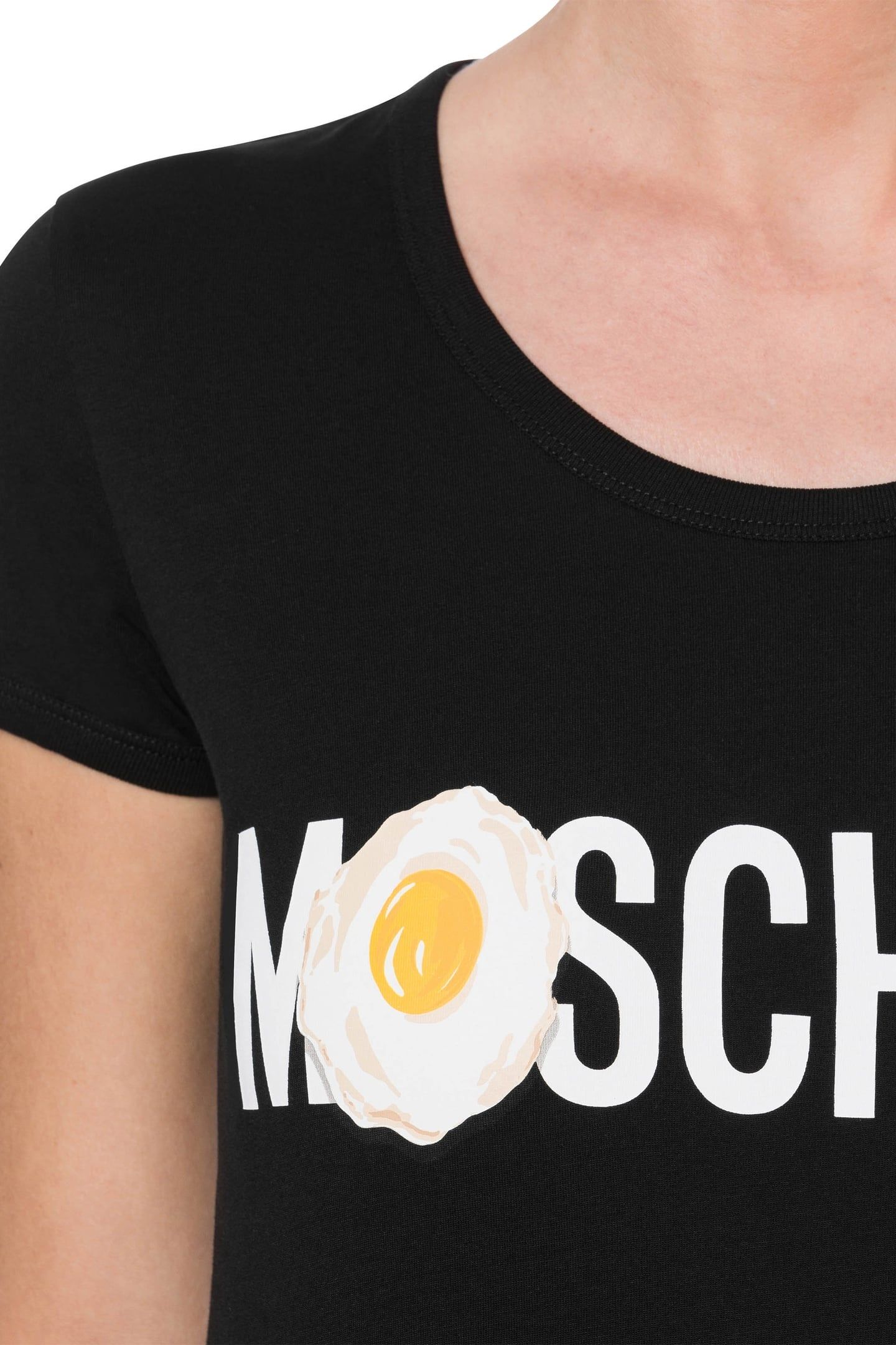 EGGS LOGO ORGANIC JERSEY T-SHIRT BLACK 4