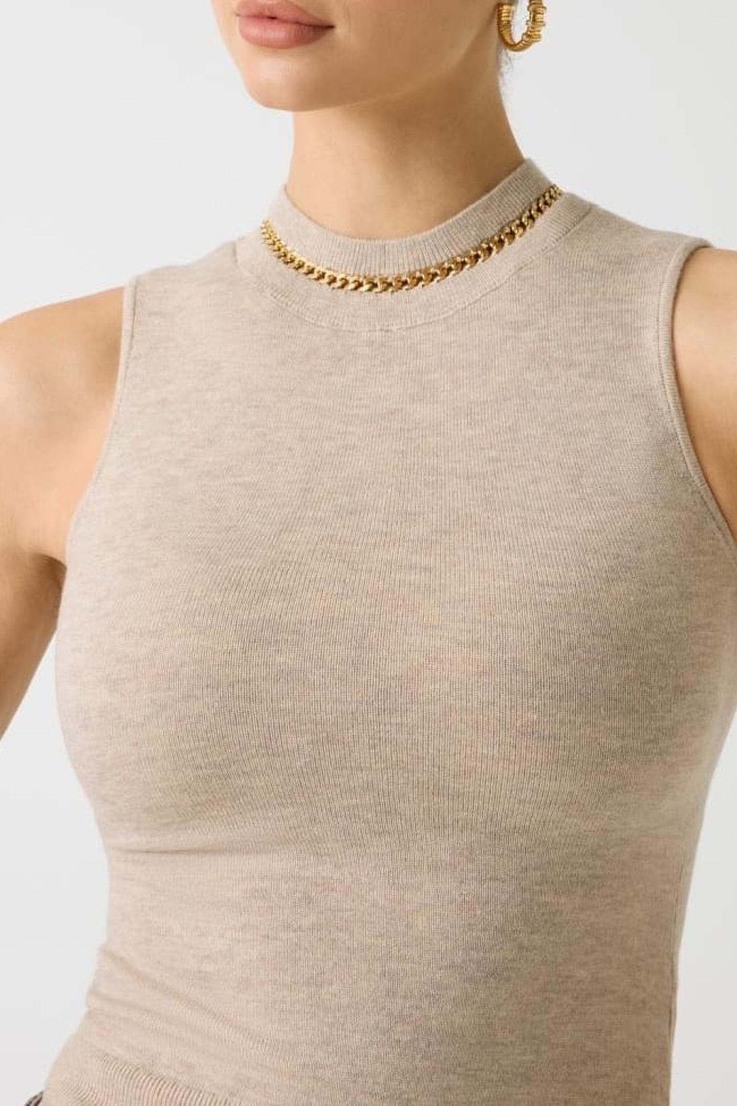 ABEL CN SL TOP CHAIN VELVET TAUPE MULTI 6