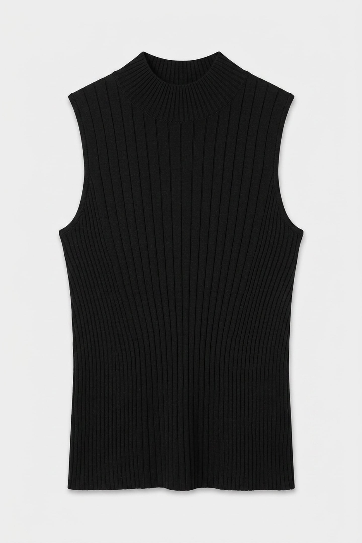 AGATHE SL MOCK NECK JET BLACK A996 3