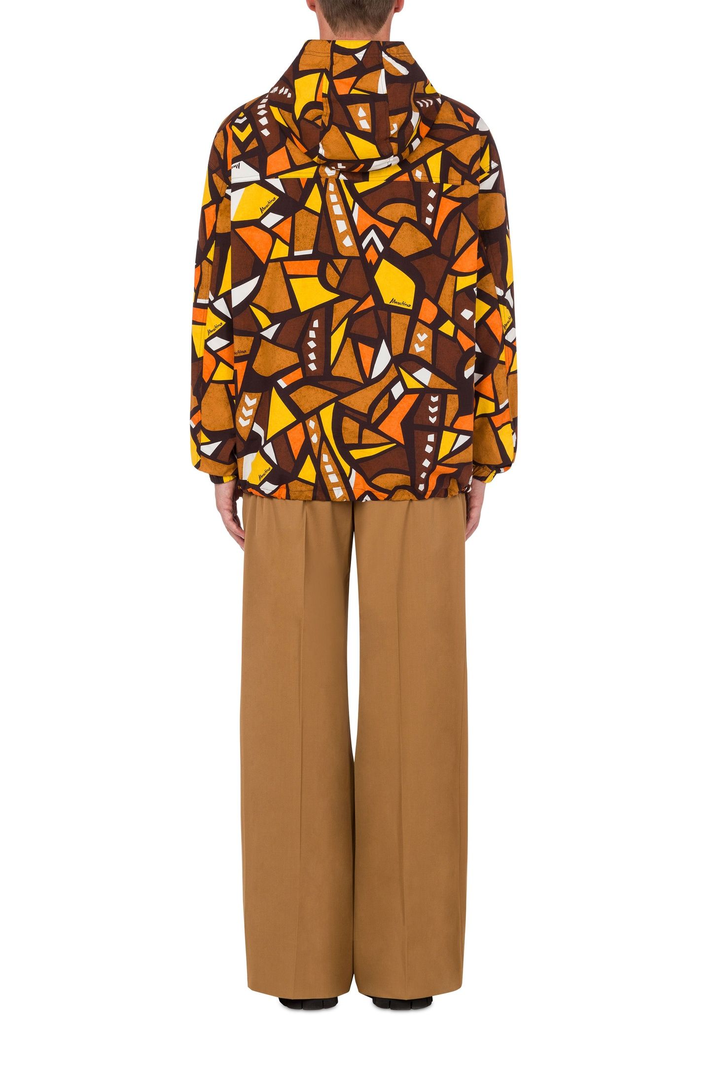 ANORAK IN NYLON WOOD PRINT BROWN 2