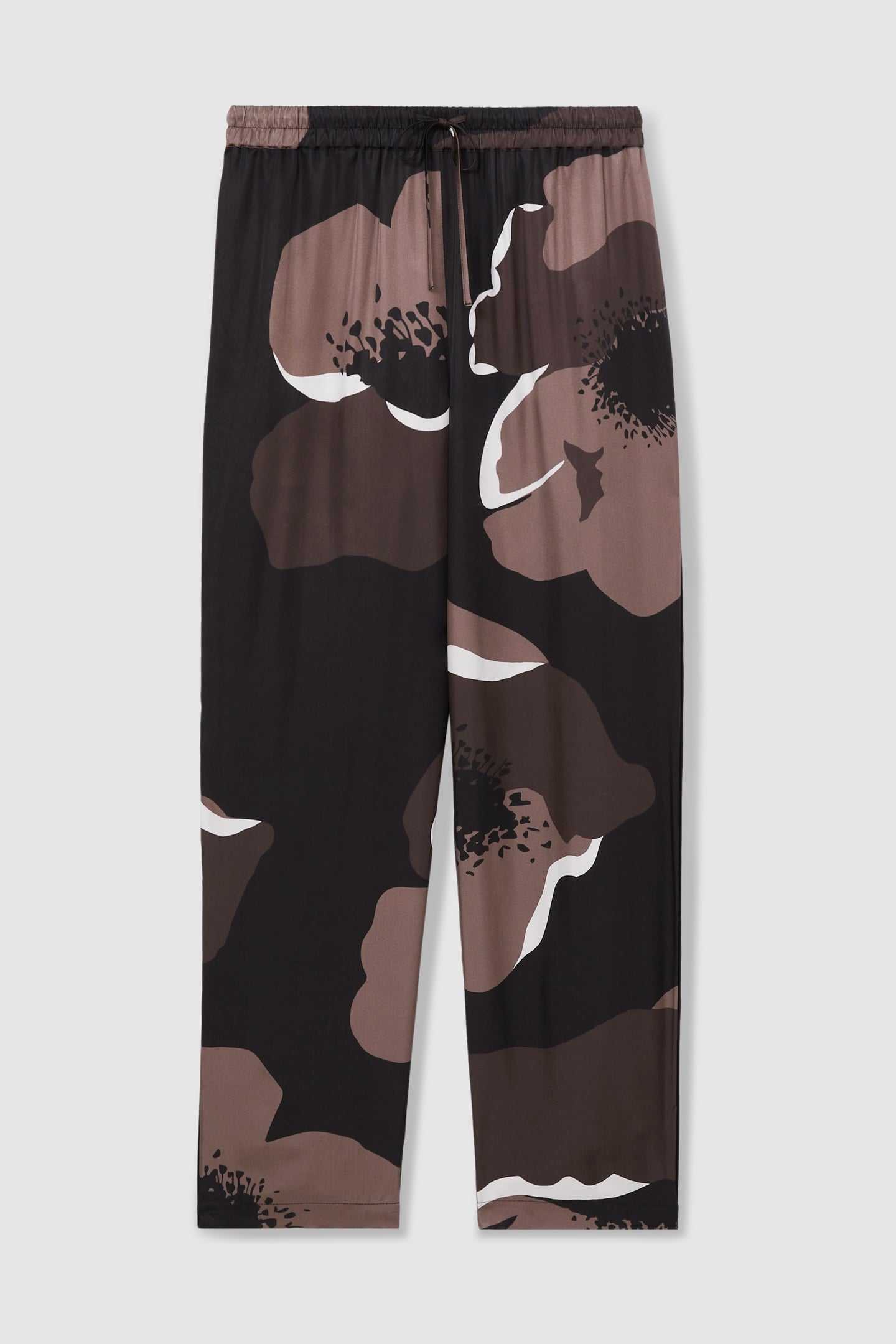 PRINTED WIDE LEG TROUSER BLACK/BROWN 5