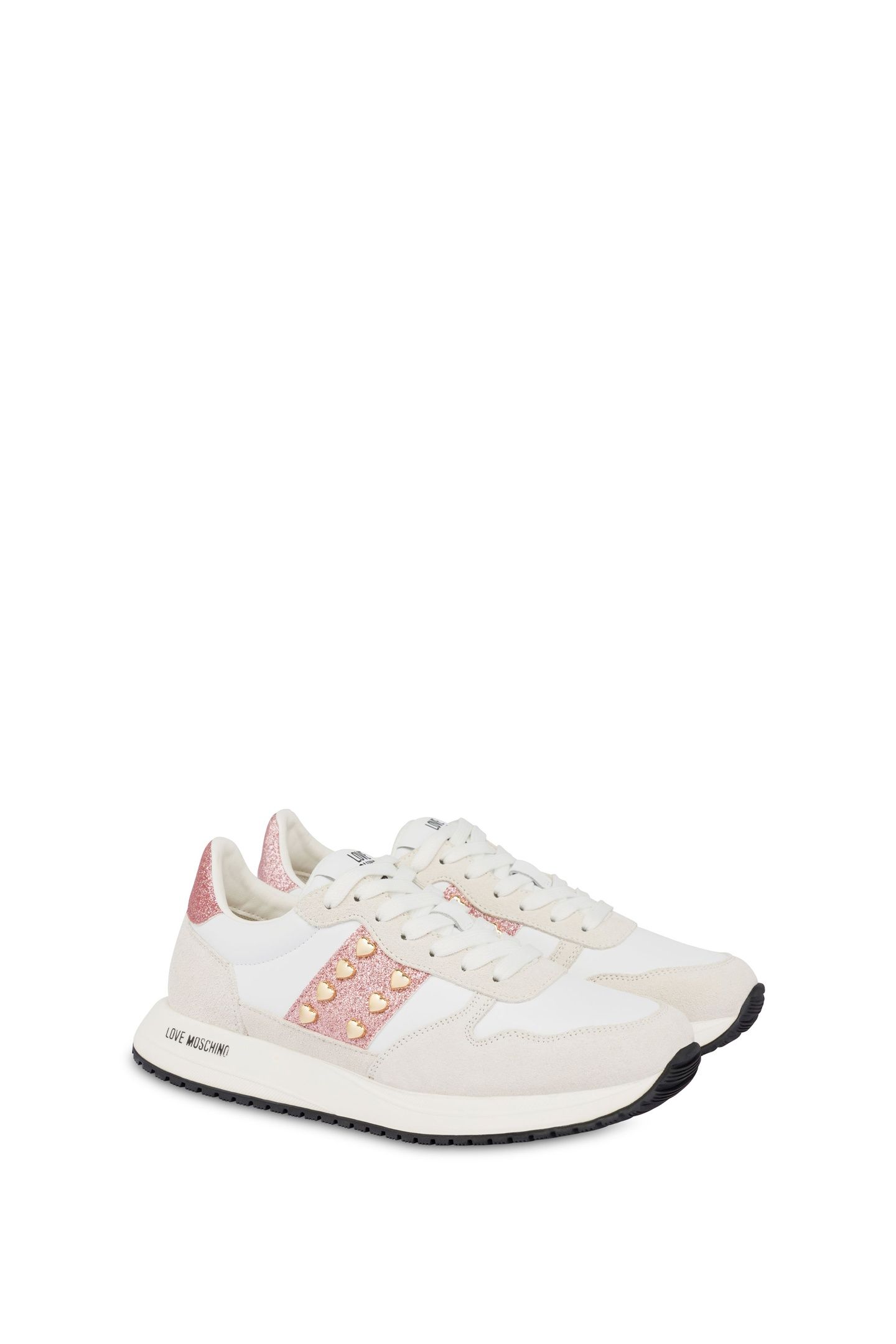 DUNE SUEDE AND CALFSKIN SNEAKERS WHITE 2