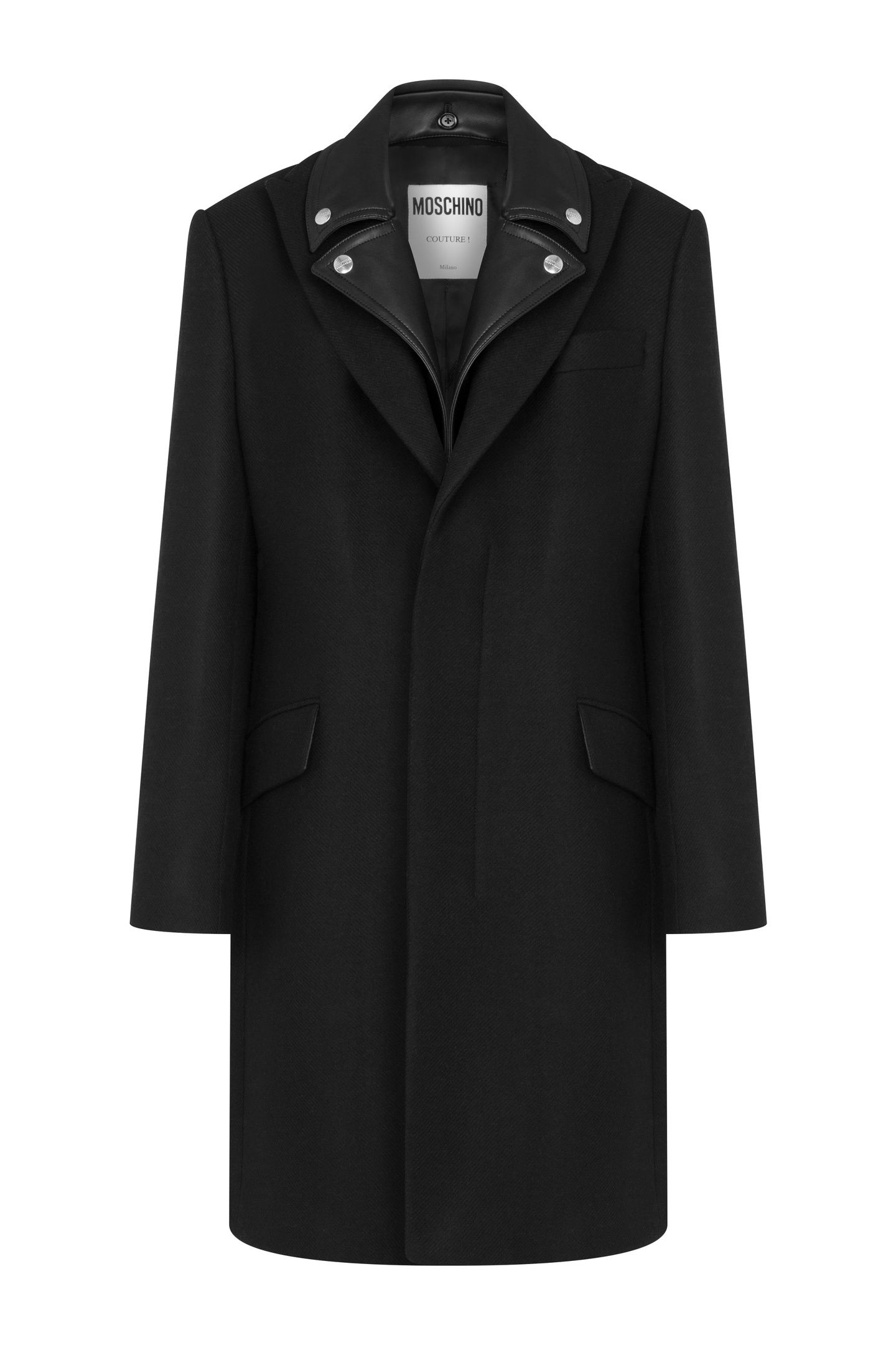 BIKER DETAILS CLOTH COAT BLACK 3