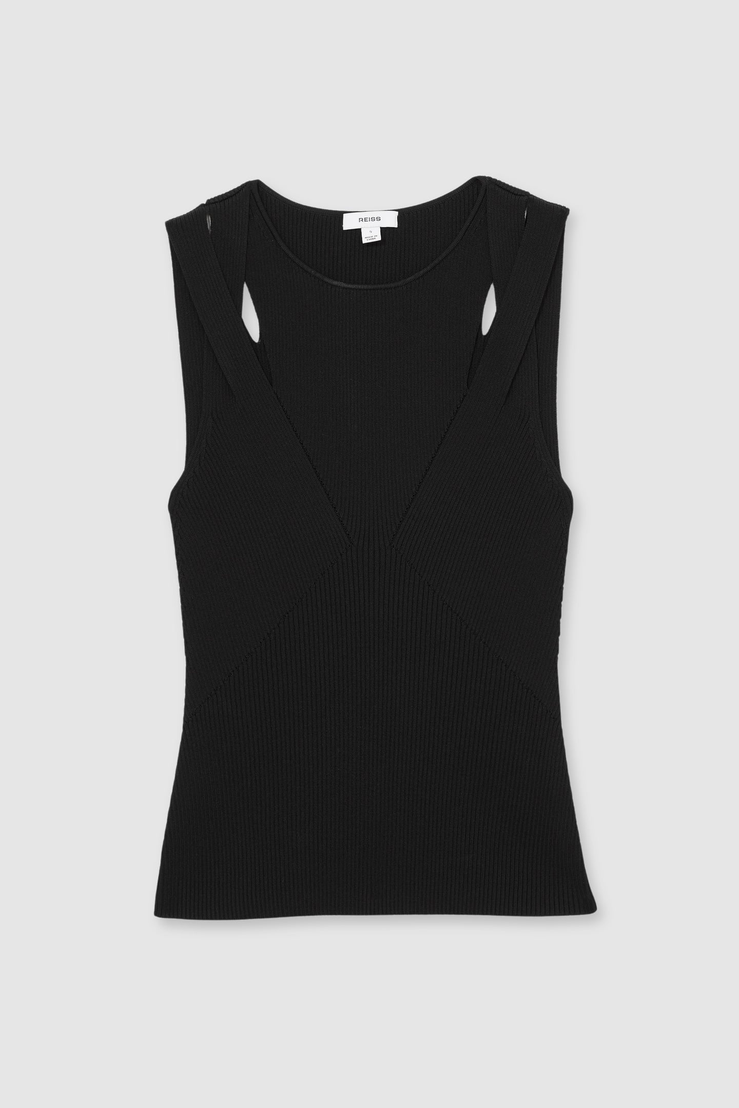 CUT OUT VEST BLACK 3