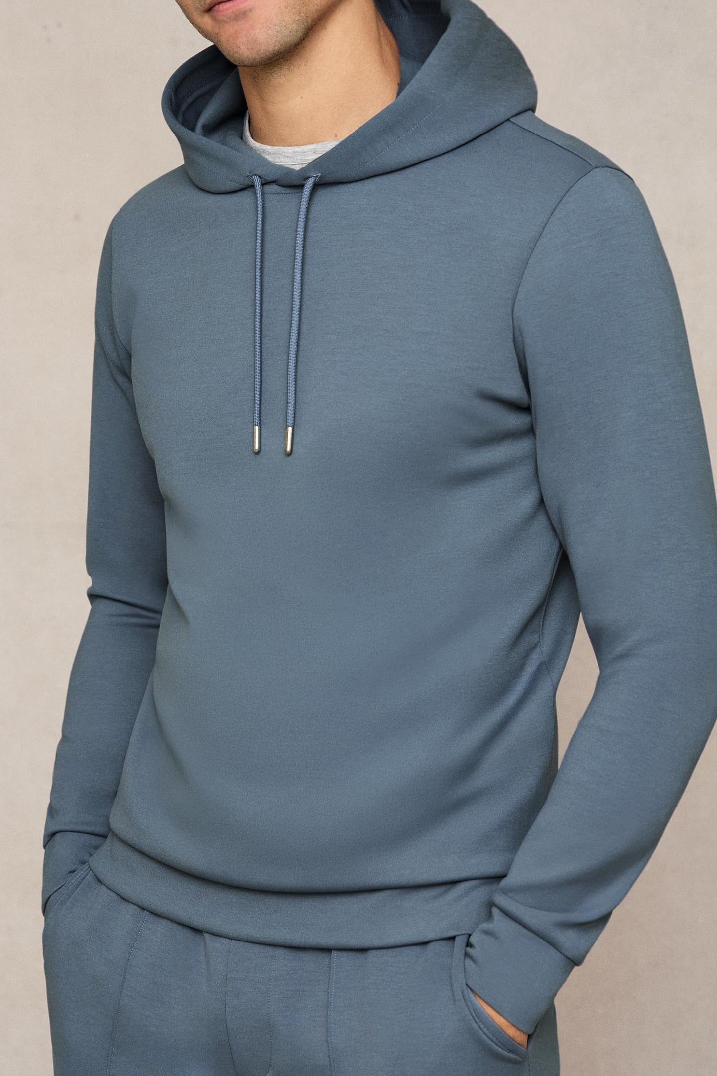 LS INTERLOCK HOODY AIRFORCE BLUE 1