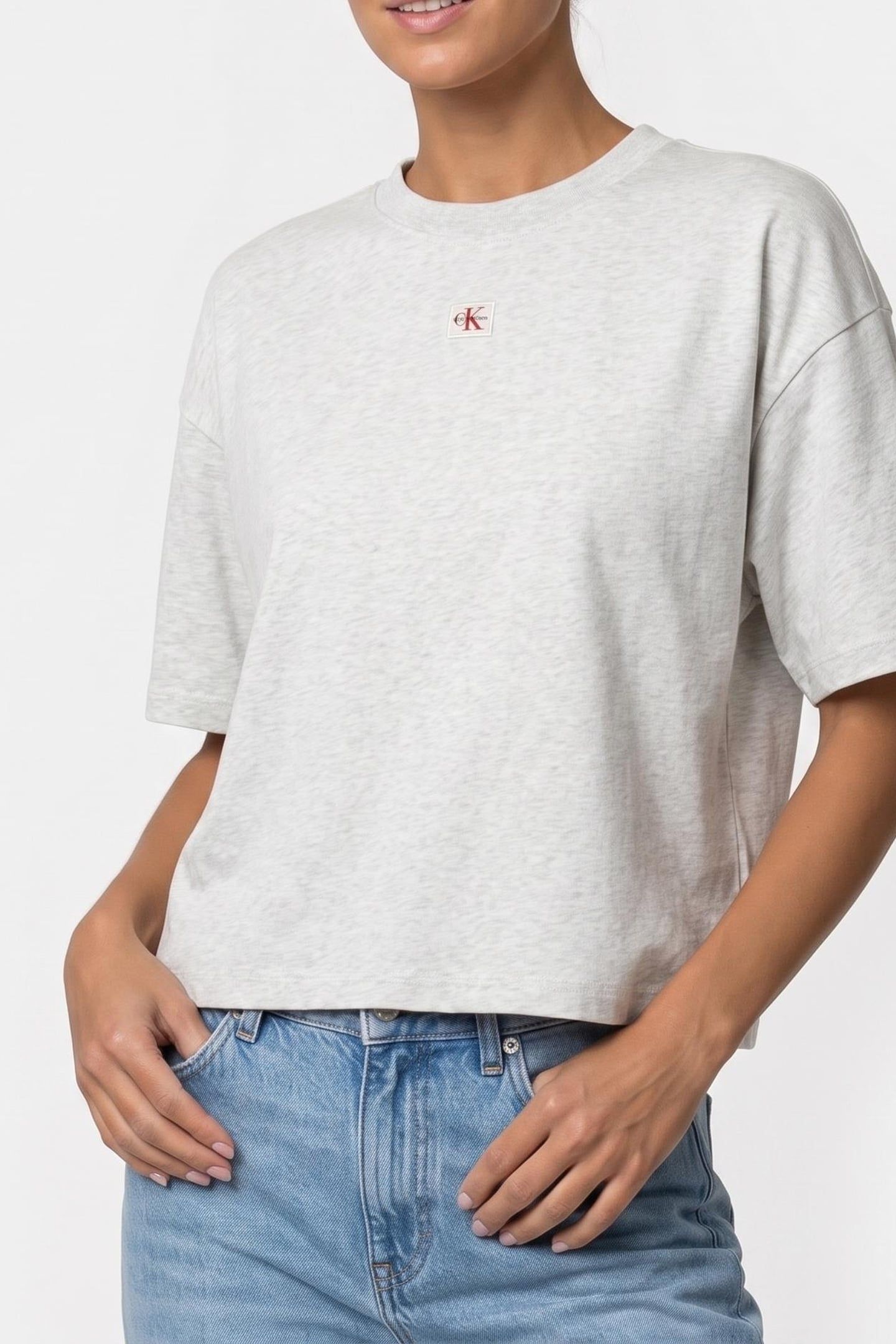 SHORT SLEEVE HERITAGE LABEL OVERSHIRT LIGHT GREY HEATHER 1
