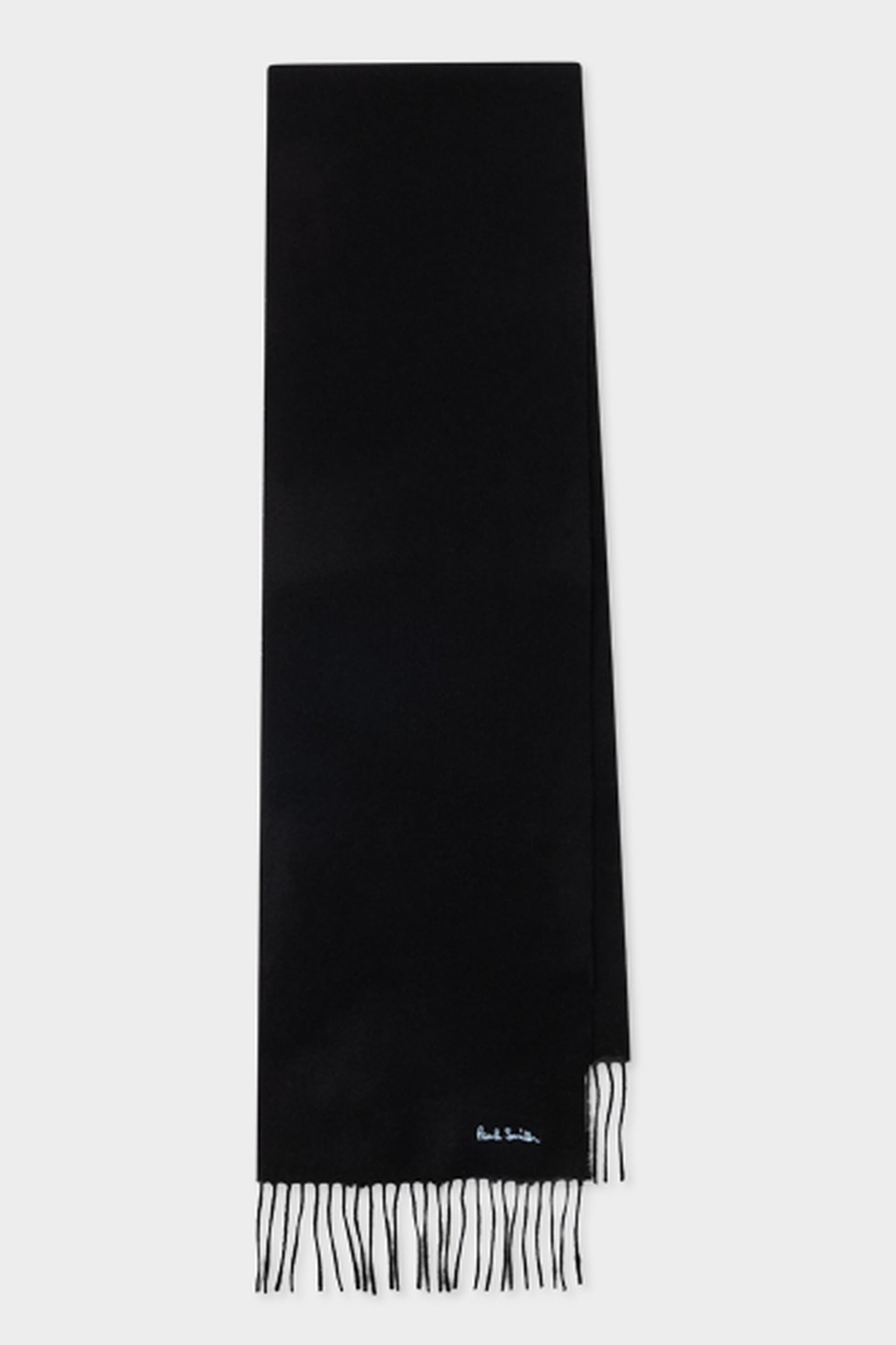 MEN SCARF PLAIN WOOL BLACK MELANGE 1