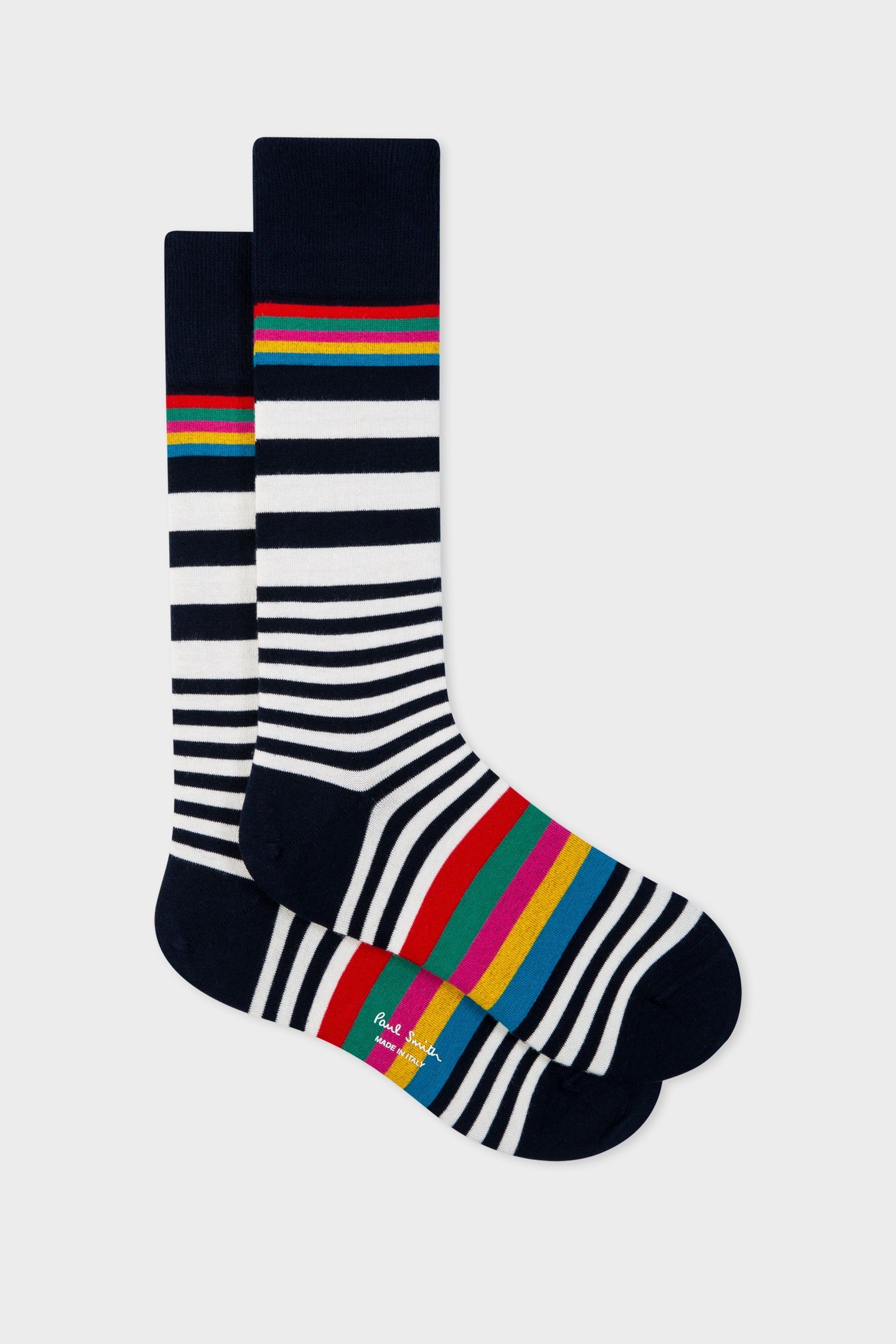 MEN SOCK WILL STRIPE NAVY 2