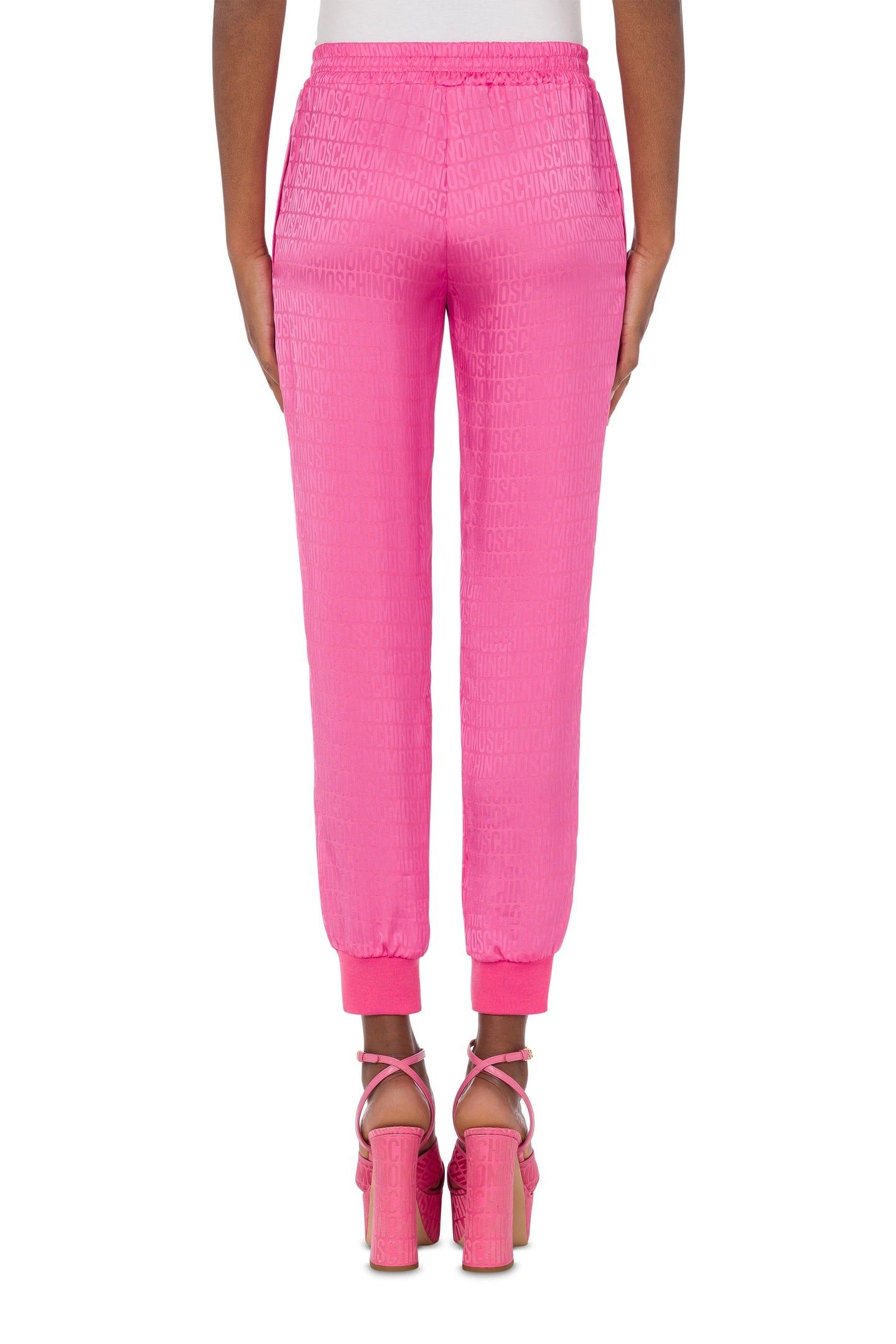 ALLOVER LOGO TWILL JOGGERS PINK 2