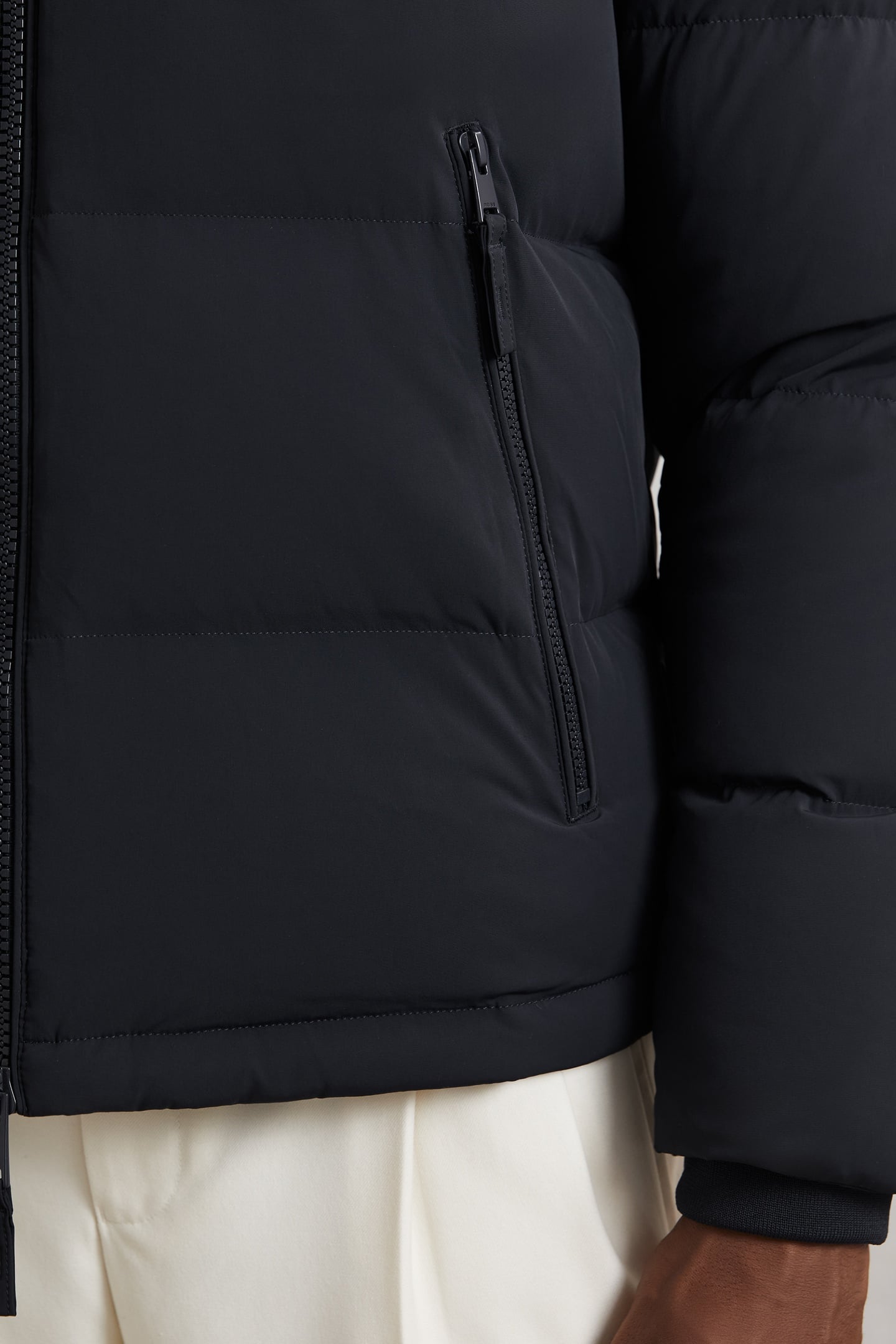 LS QUILTED ZIP THROUGH PUFFER JACKET NAVY 5
