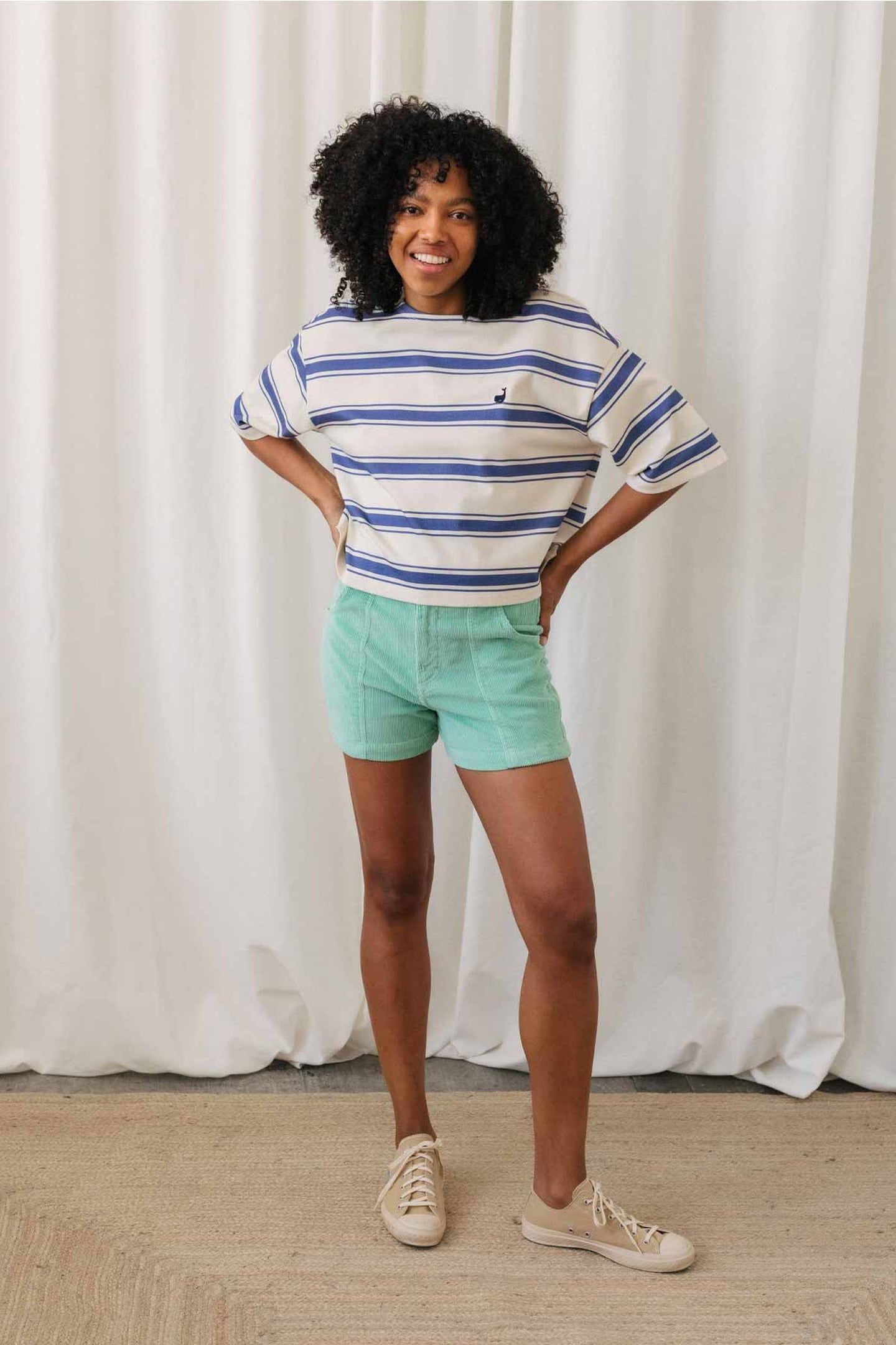 FINGAL T-SHIRT COBALT BLUE STRIPES 1