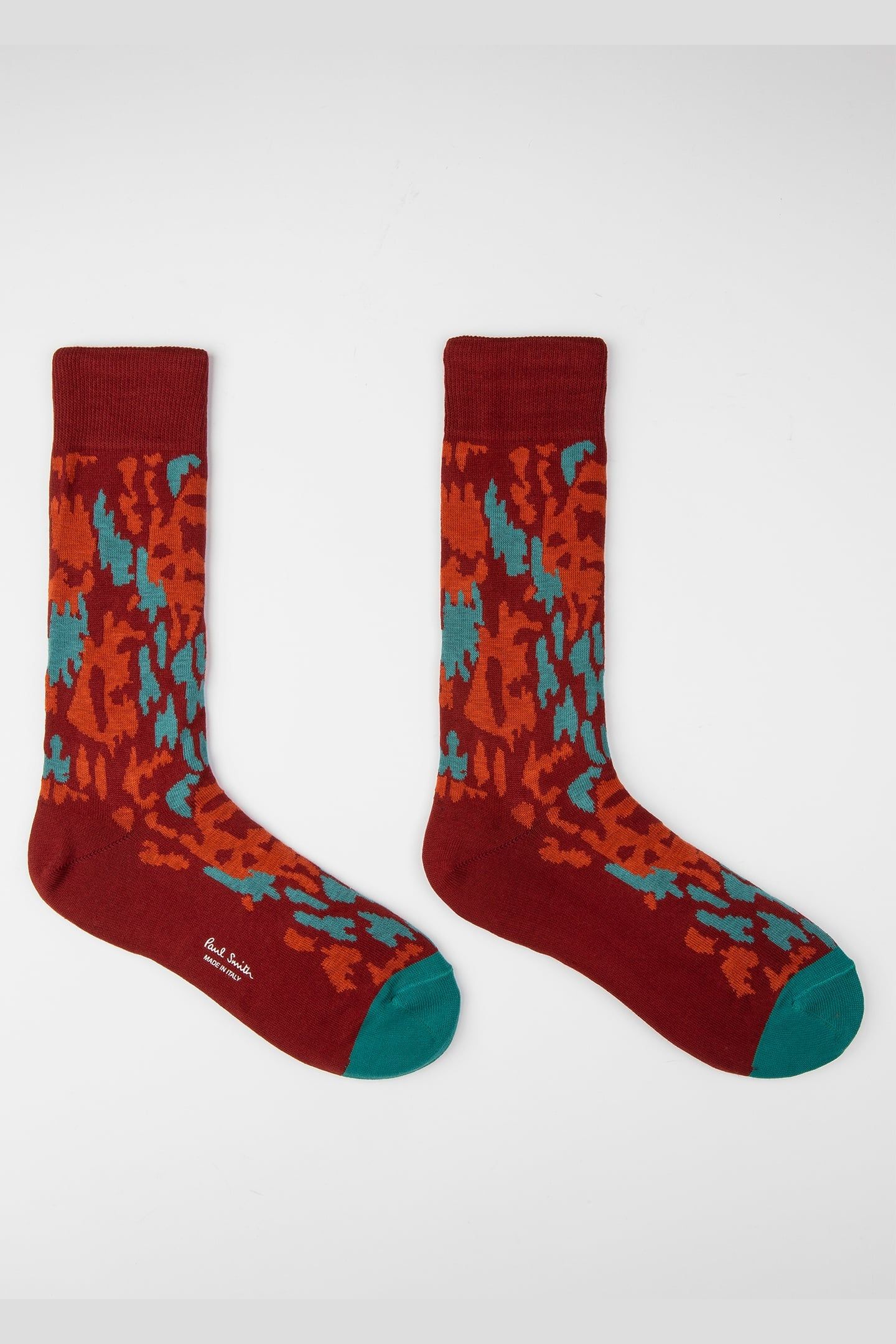 MEN SOCK BRISTOL CAMO BURGUNDY/ BORDE 2
