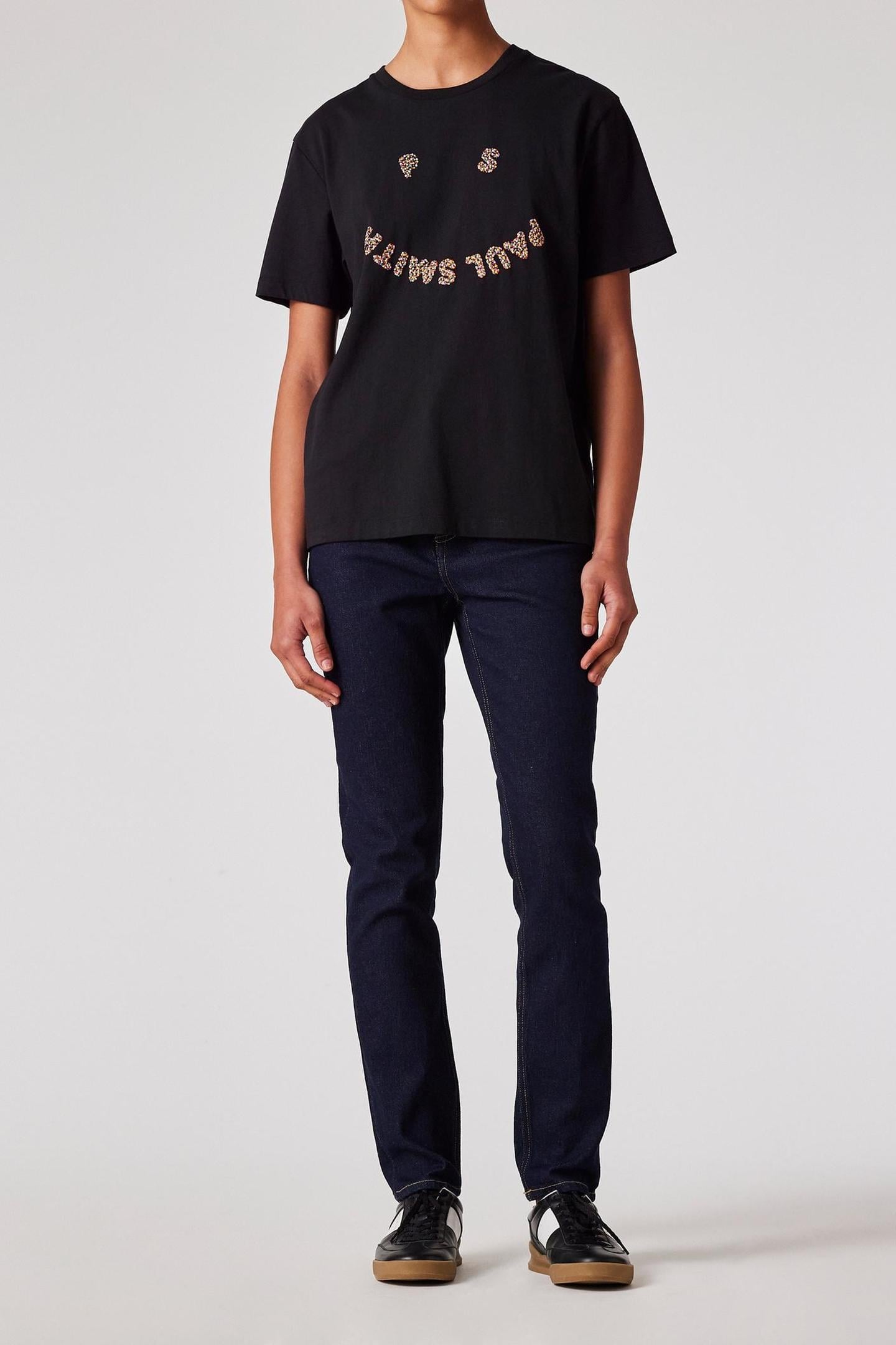 WOMENS TSHIRT PS HAPPY DOT BLACK 2