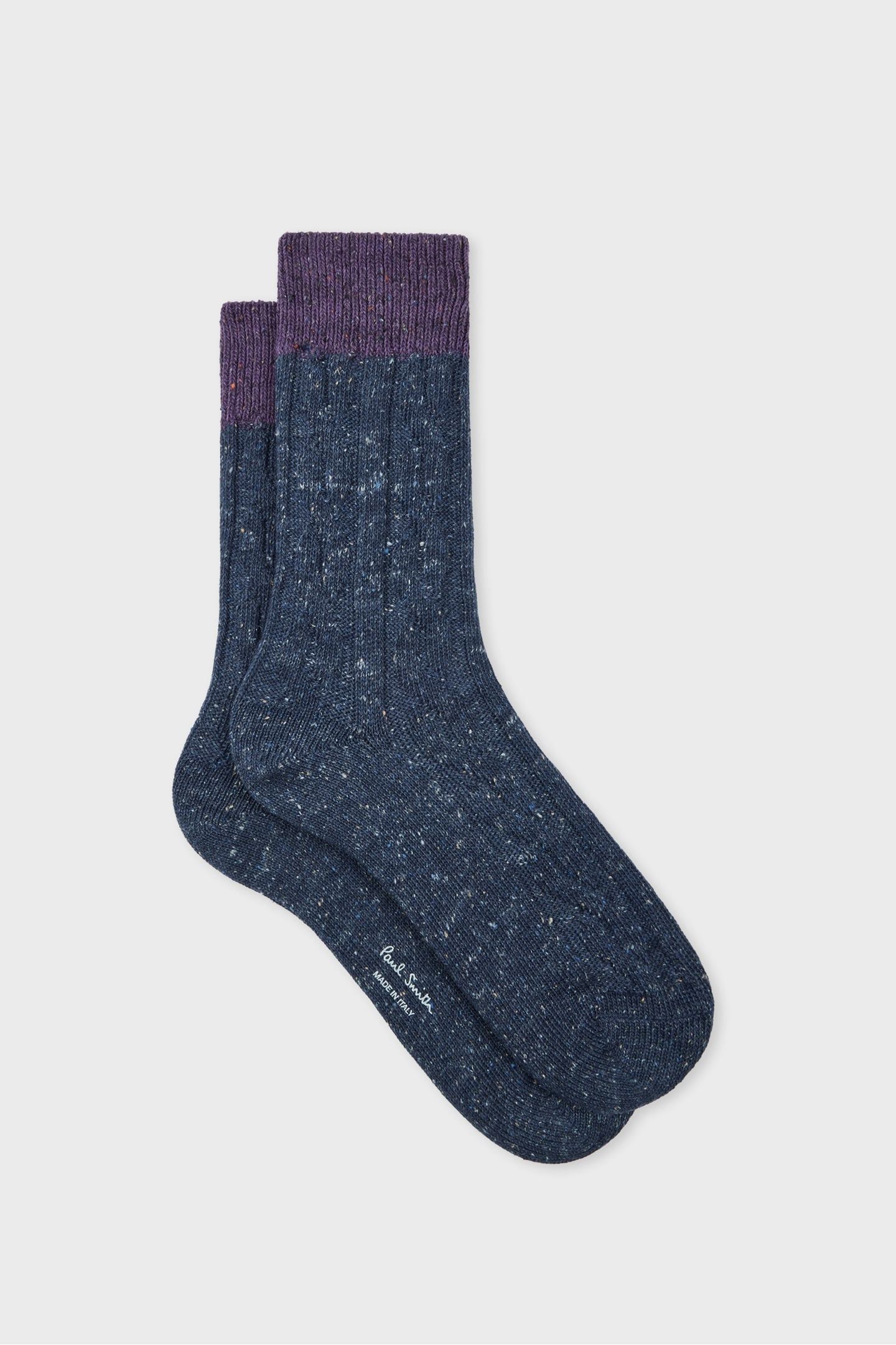 WOMEN SOCK NEPS CABLE NAVY 2